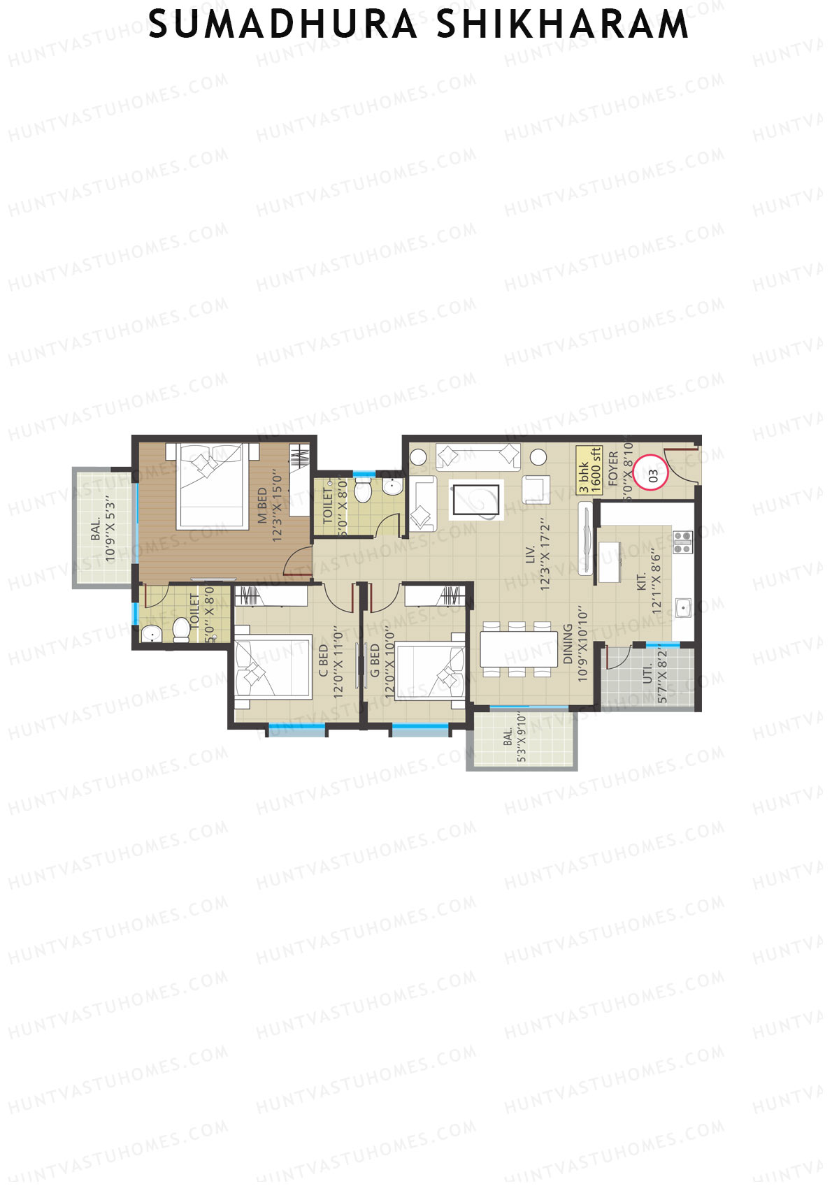 Sumadhura Shikharam Block A Unit 3 Floor Plan