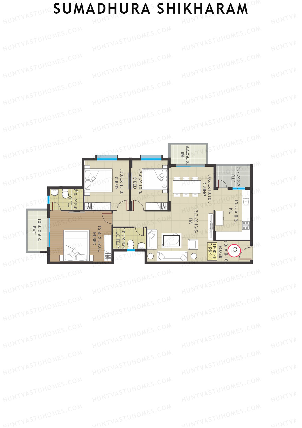Sumadhura Shikharam Block A Unit 4 Floor Plan