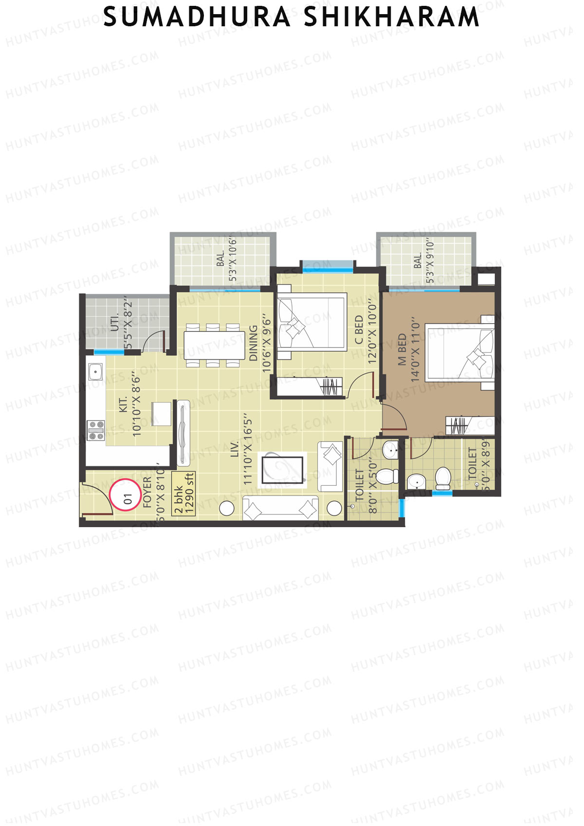 Sumadhura Shikharam Block B Unit 1 Floor Plan