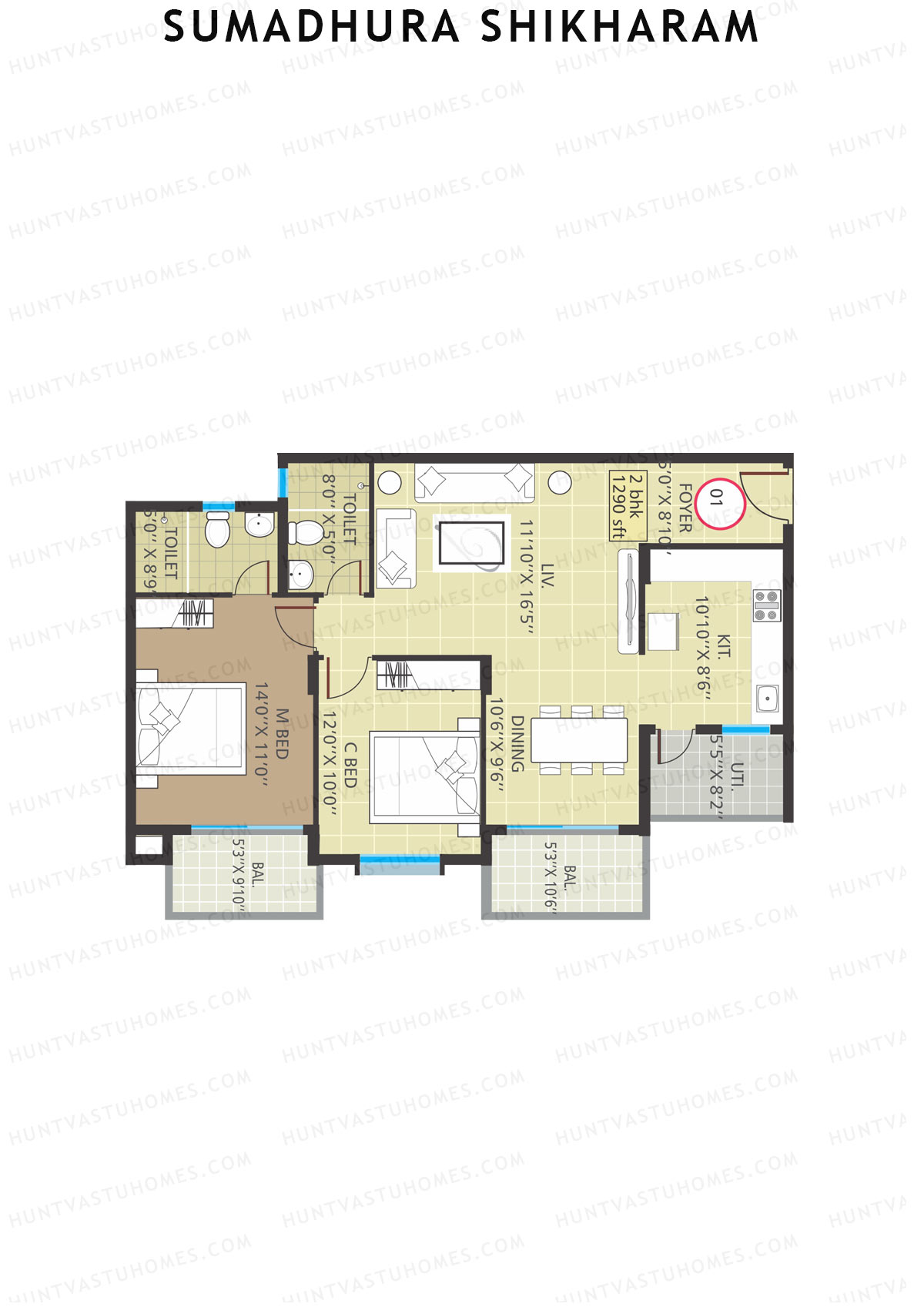 Sumadhura Shikharam Block B Unit 3 Floor Plan