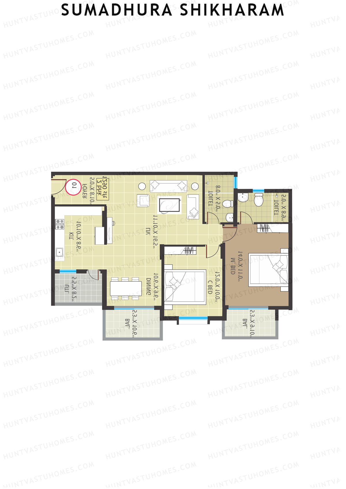 Sumadhura Shikharam Block D Unit 2 Floor Plan