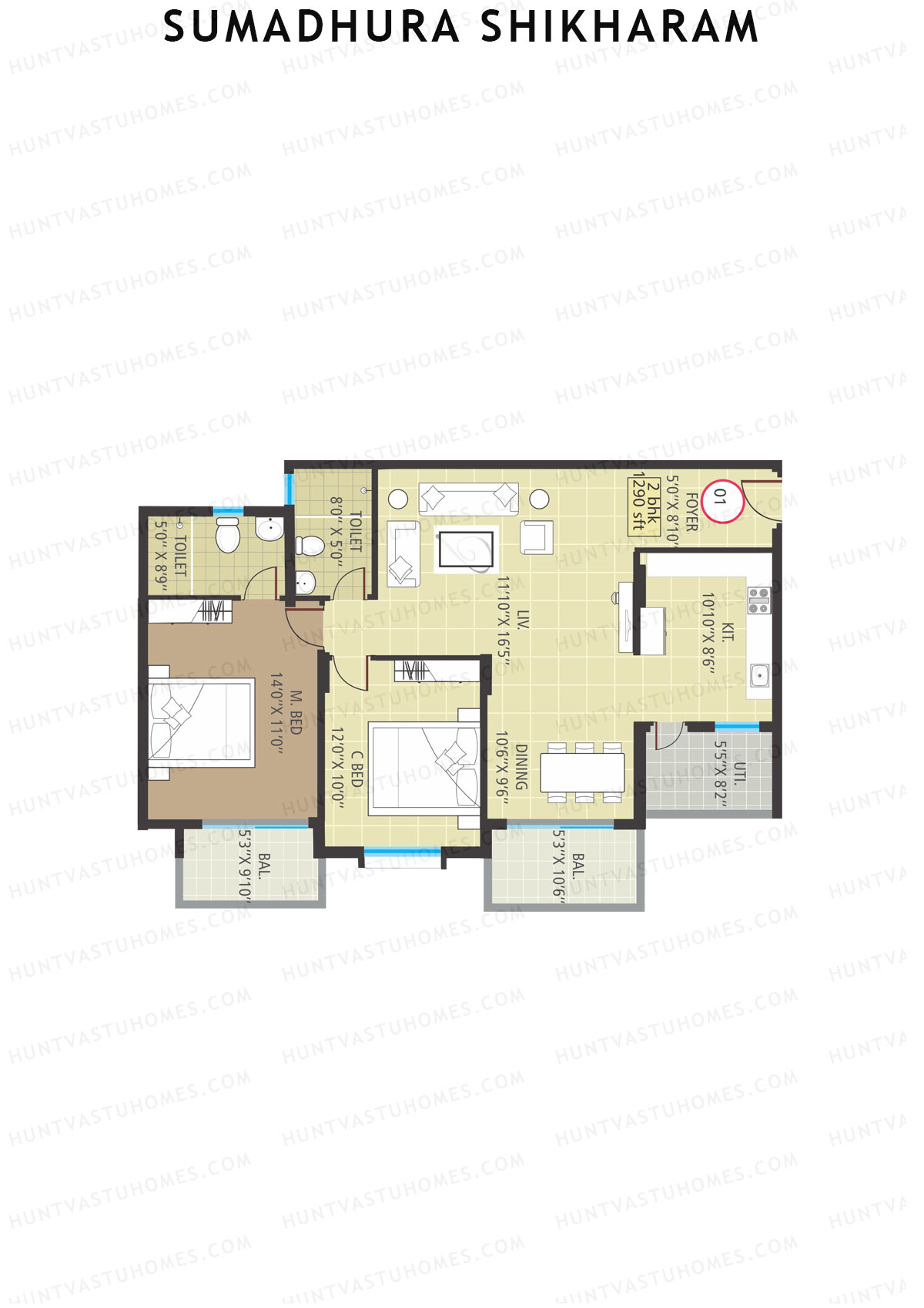 Sumadhura Shikharam Block D Unit 3 Floor Plan