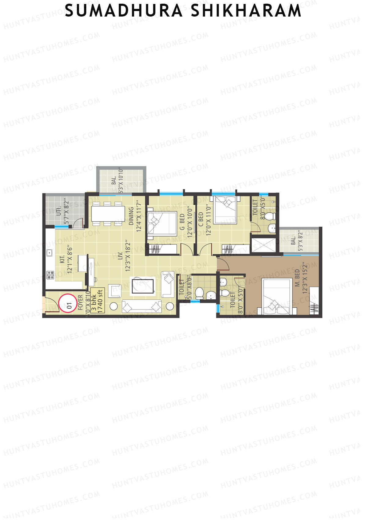 Sumadhura Shikharam Block E Unit 1 Floor Plan