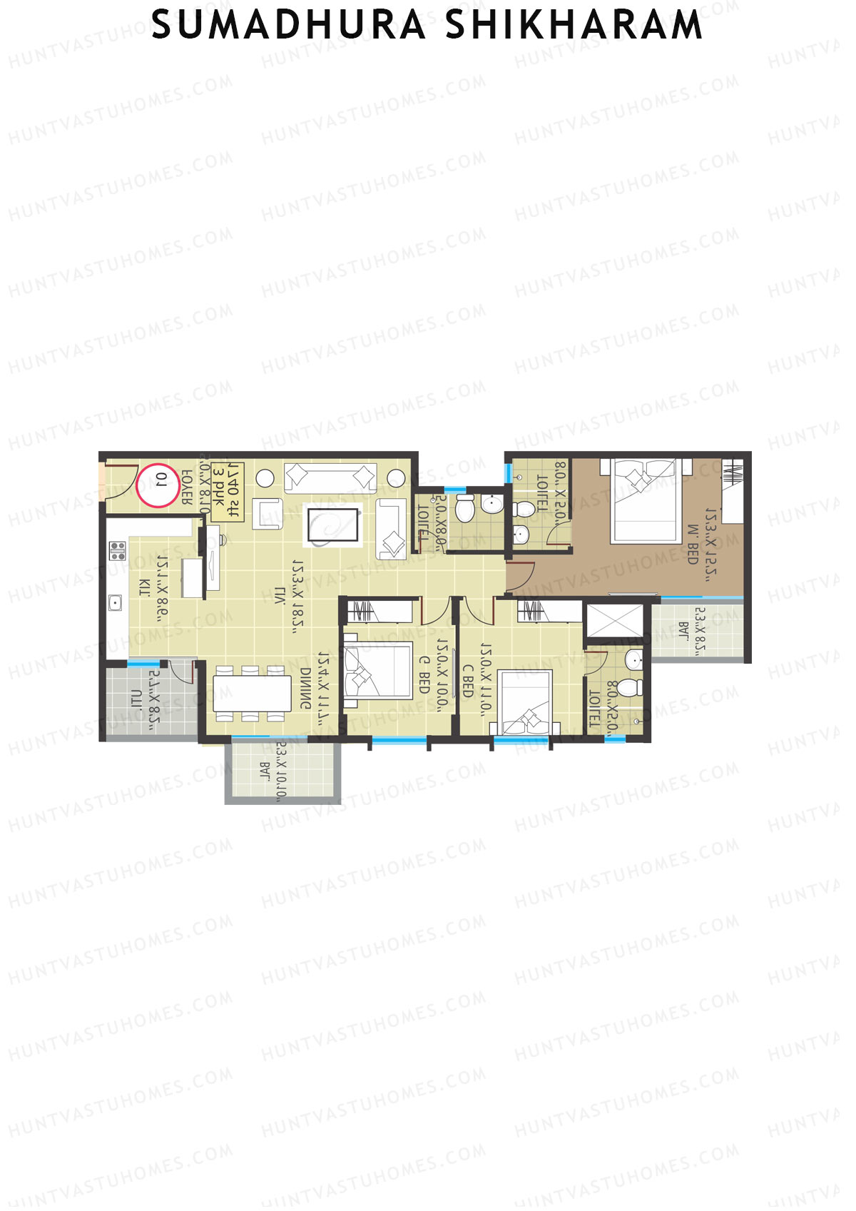 Sumadhura Shikharam Block E Unit 2 Floor Plan
