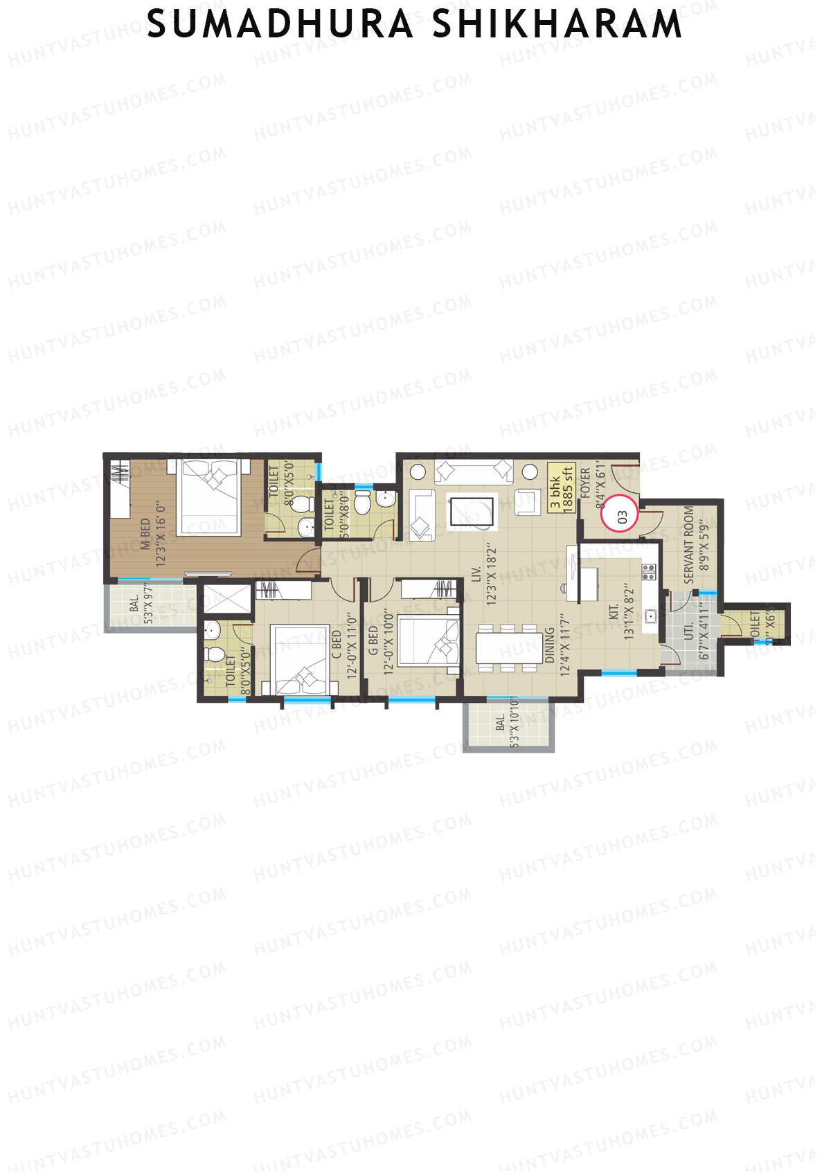 Sumadhura Shikharam Block E Unit 3 Floor Plan