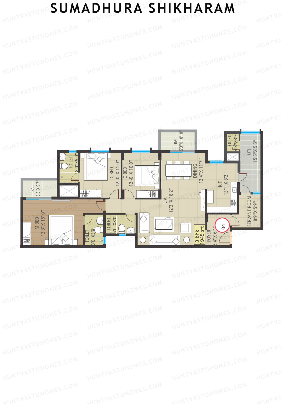 Sumadhura Shikharam Block E Unit 4 Floor Plan