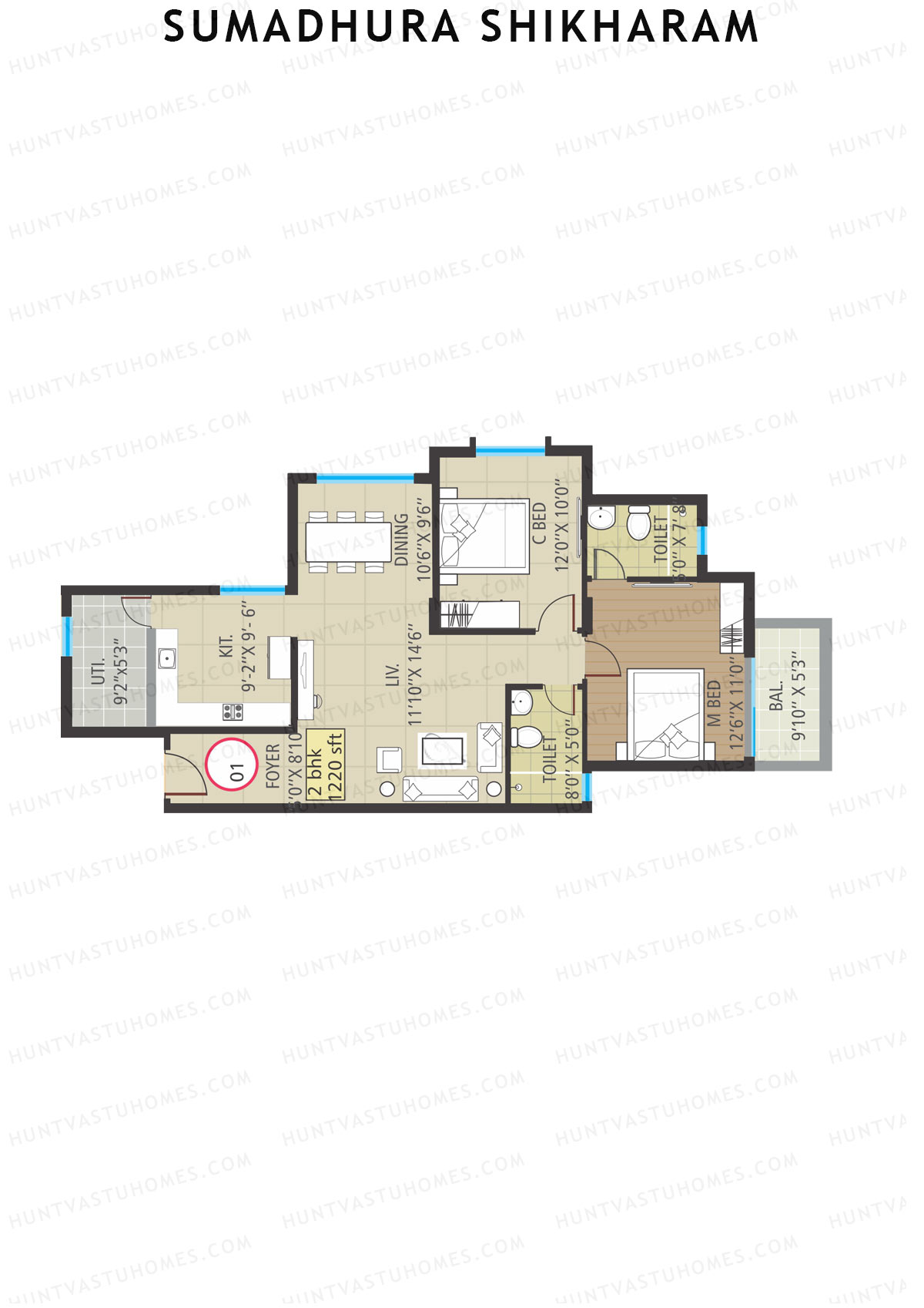 Sumadhura Shikharam Block F Unit 1 Floor Plan
