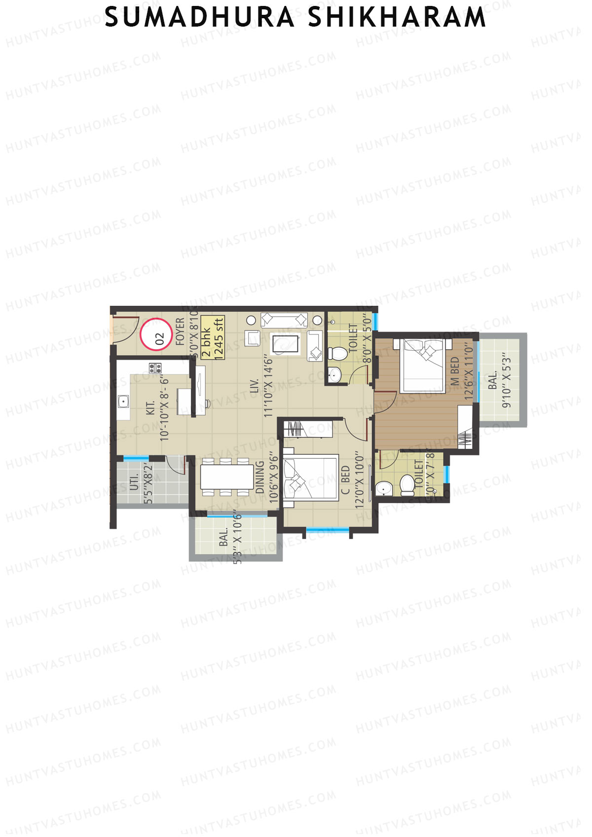 Sumadhura Shikharam Block F Unit 2 Floor Plan