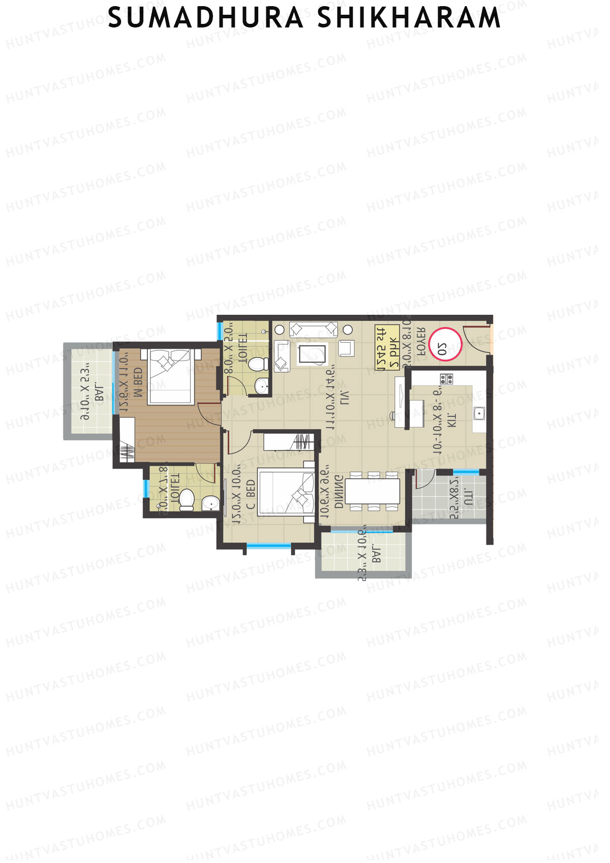 Sumadhura Shikharam Block F Unit 3 Floor Plan