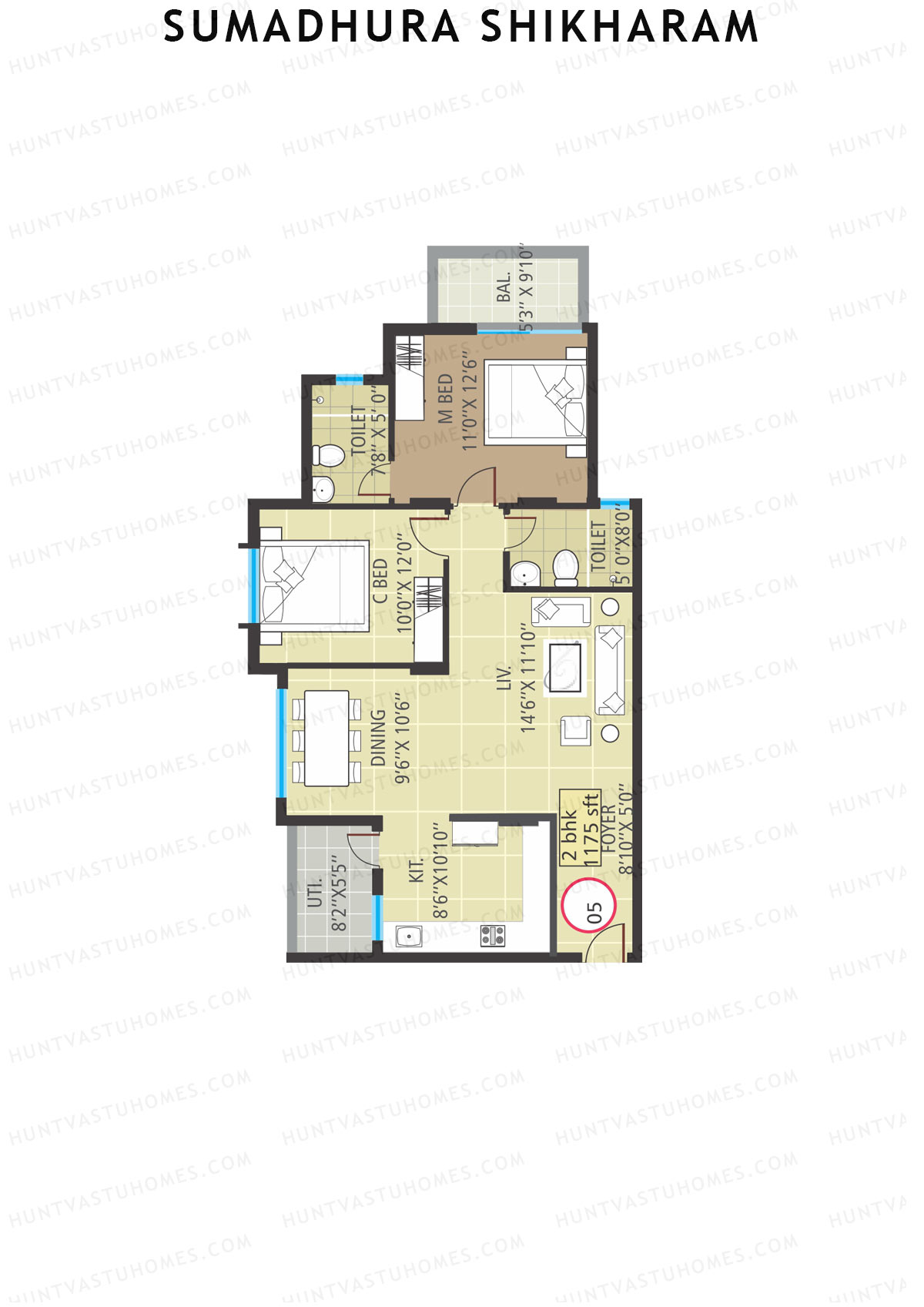 Sumadhura Shikharam Block F Unit 5 Floor Plan