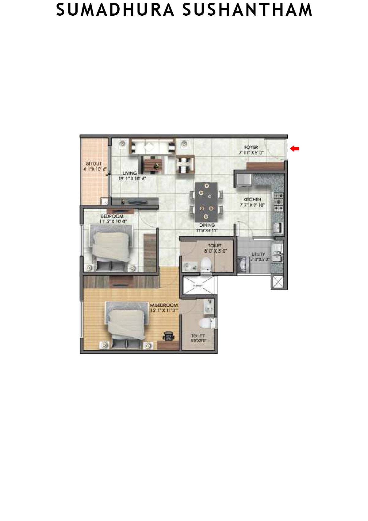 Sumadhura Sushantham Wing A Unit 10 Floor Plan