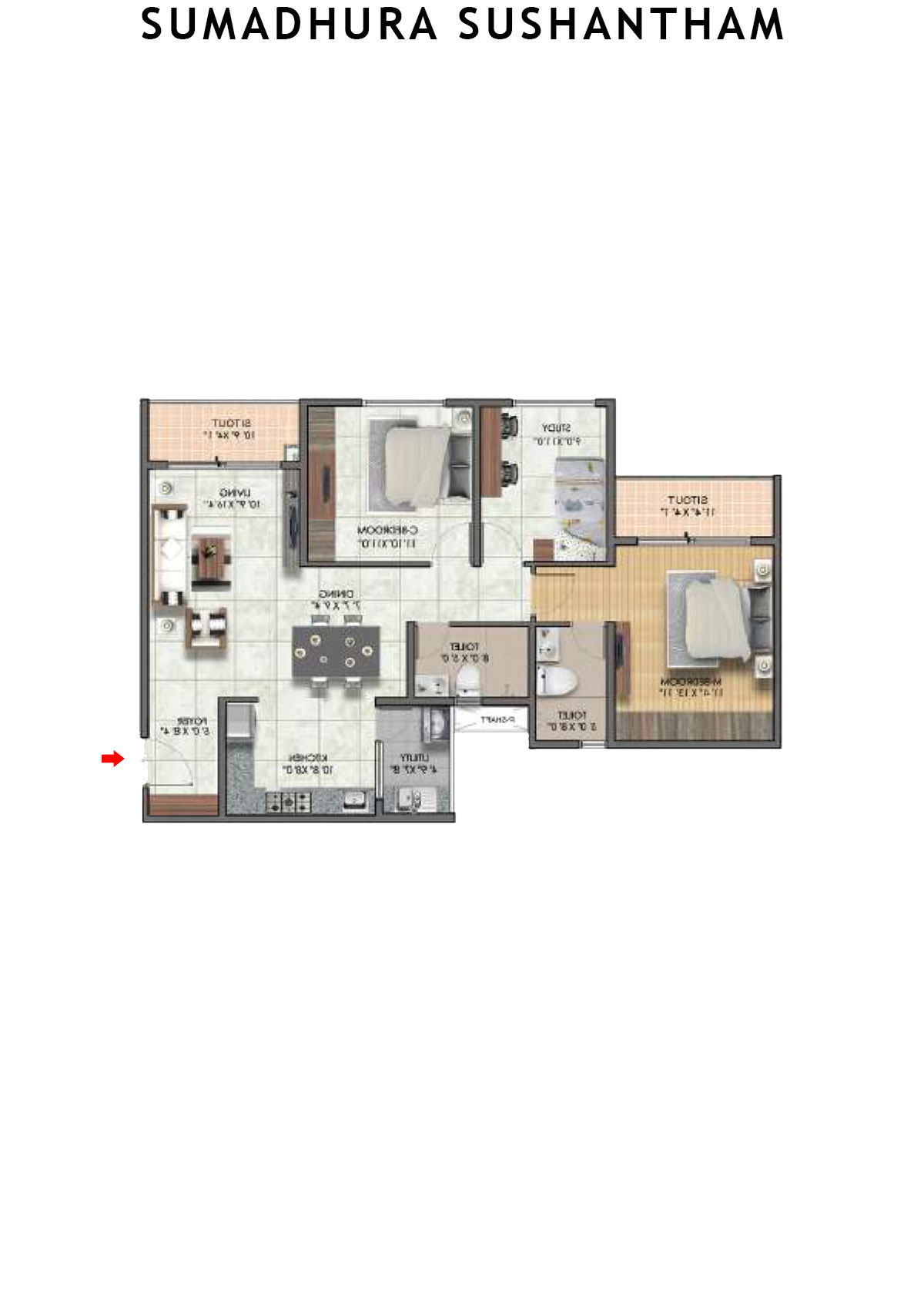 Sumadhura Sushantham Wing B Unit 6 Floor Plan