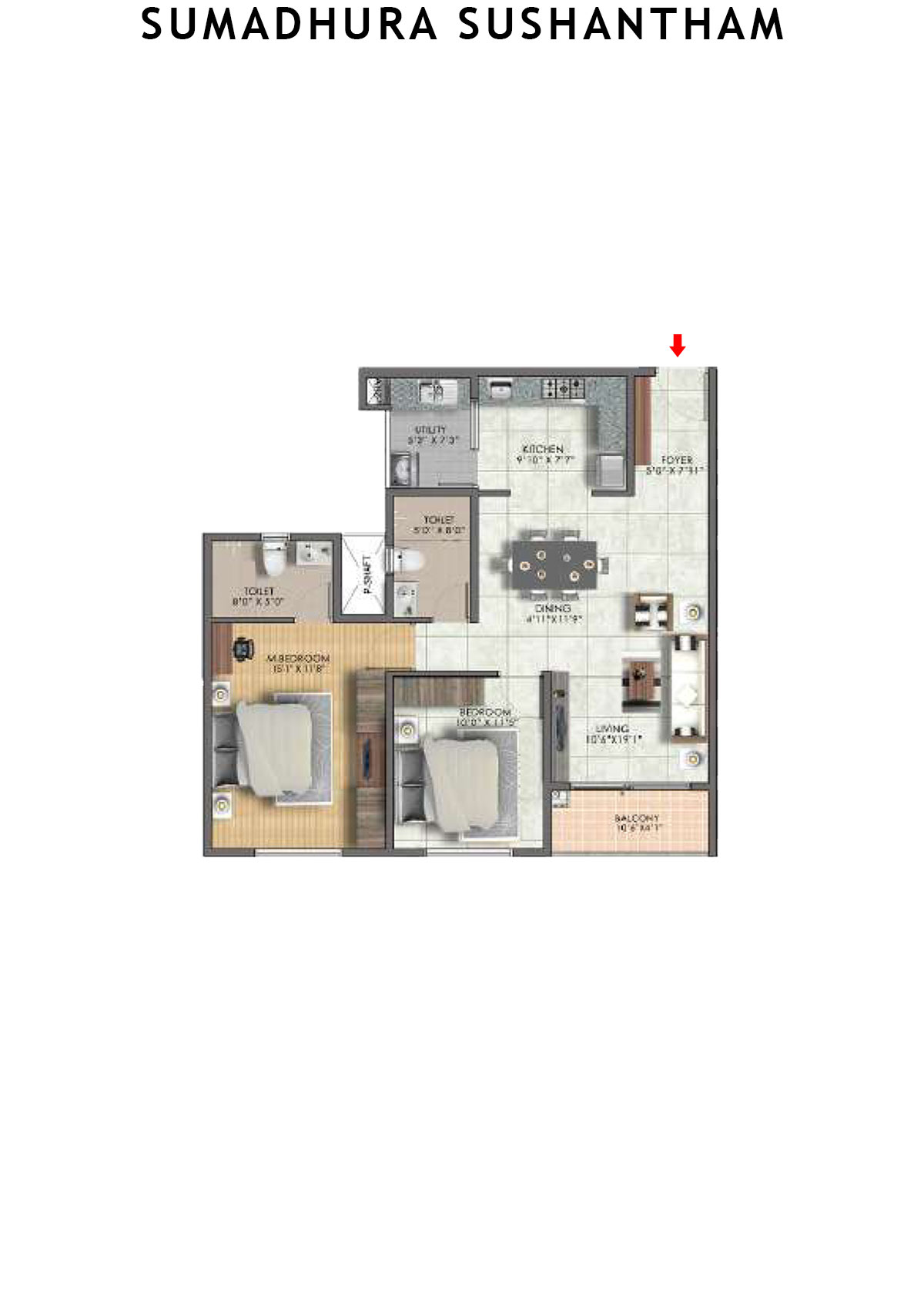 Sumadhura Sushantham Wing C Unit 4 Floor Plan