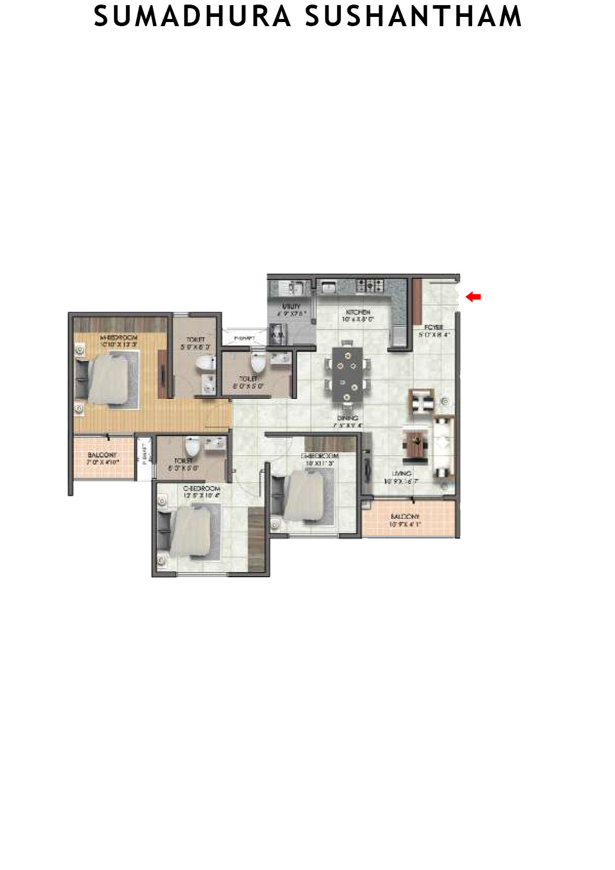 Sumadhura Sushantham Wing C Unit 5 Floor Plan