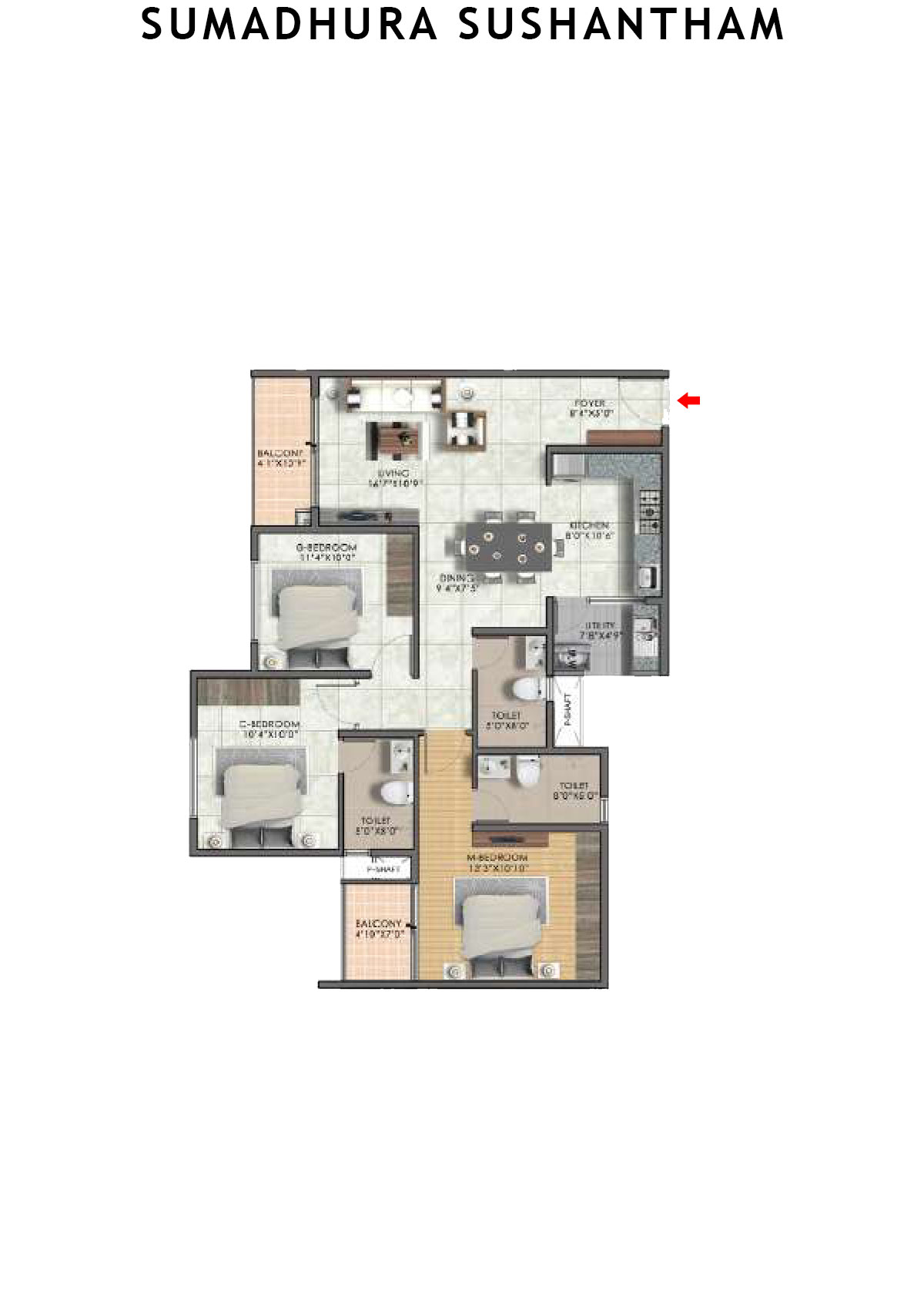 Sumadhura Sushantham Wing C Unit 7 Floor Plan