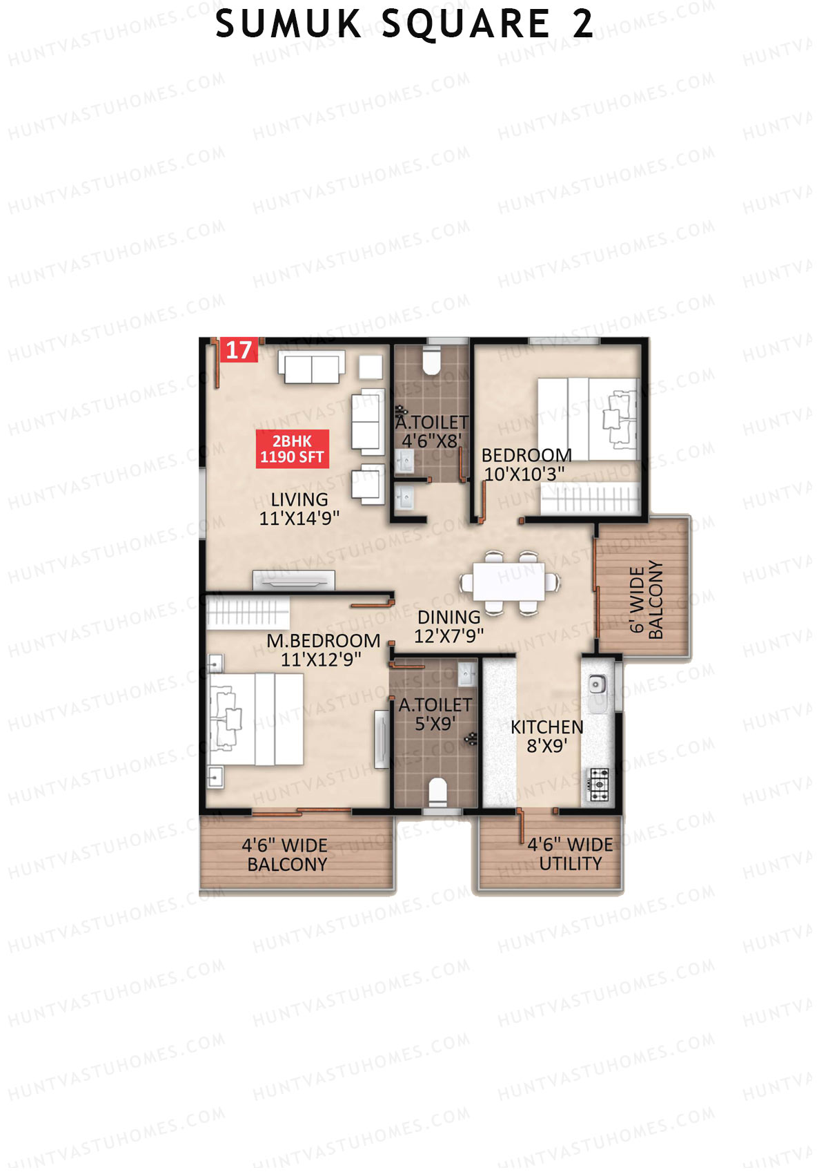 Sumuk Square 2 Block B Unit 17 Floor Plan