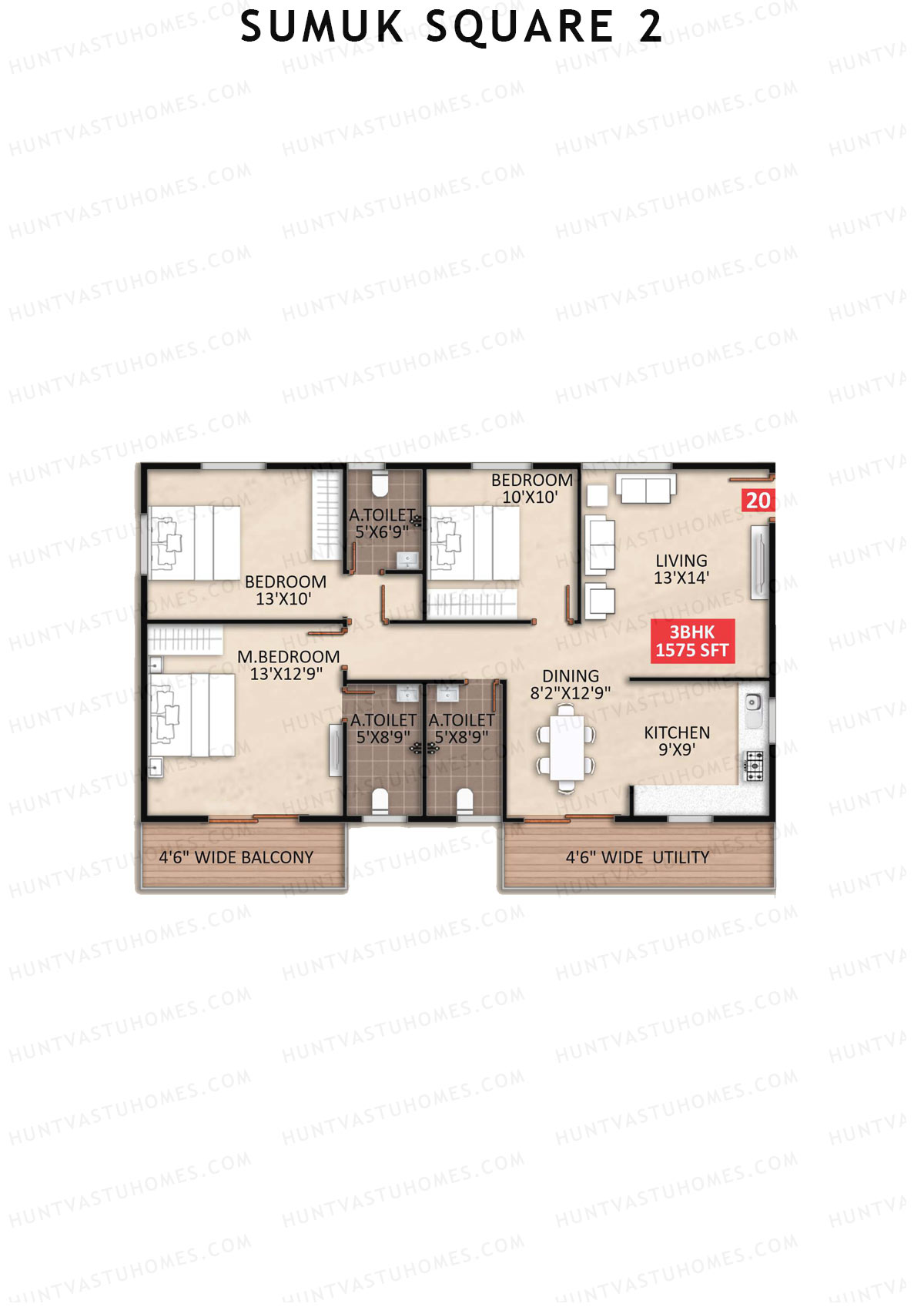 Sumuk Square 2 Block B Unit 20 Floor Plan