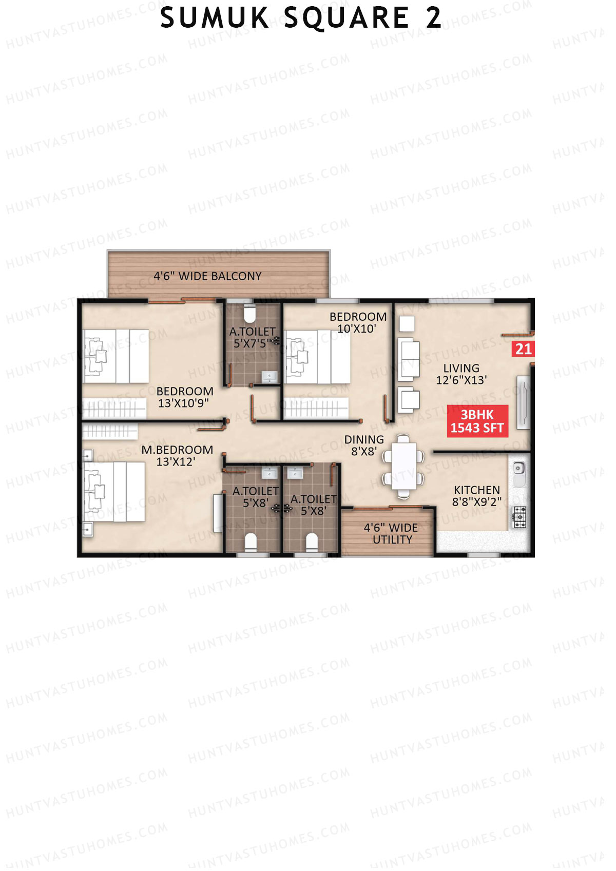 Sumuk Square 2 Block B Unit 21 Floor Plan