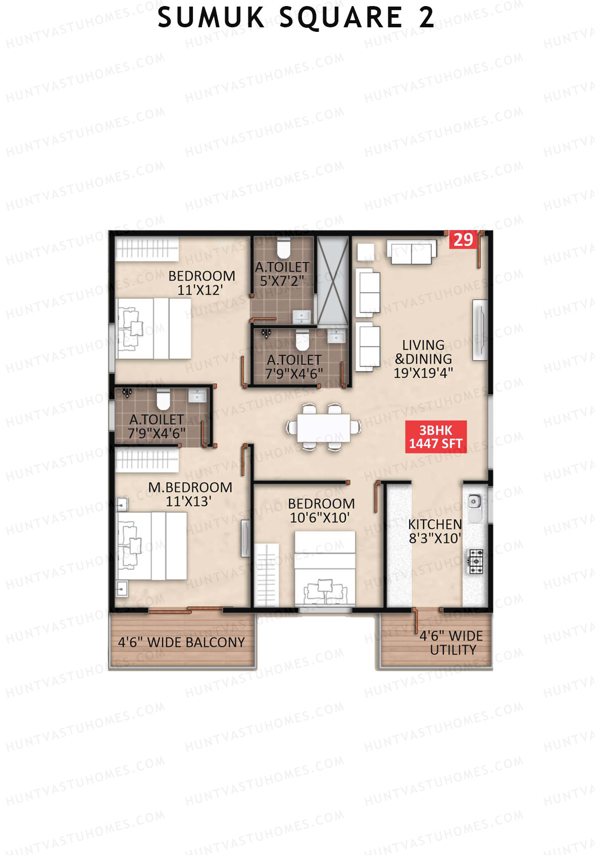Sumuk Square 2 Block B Unit 29 Floor Plan