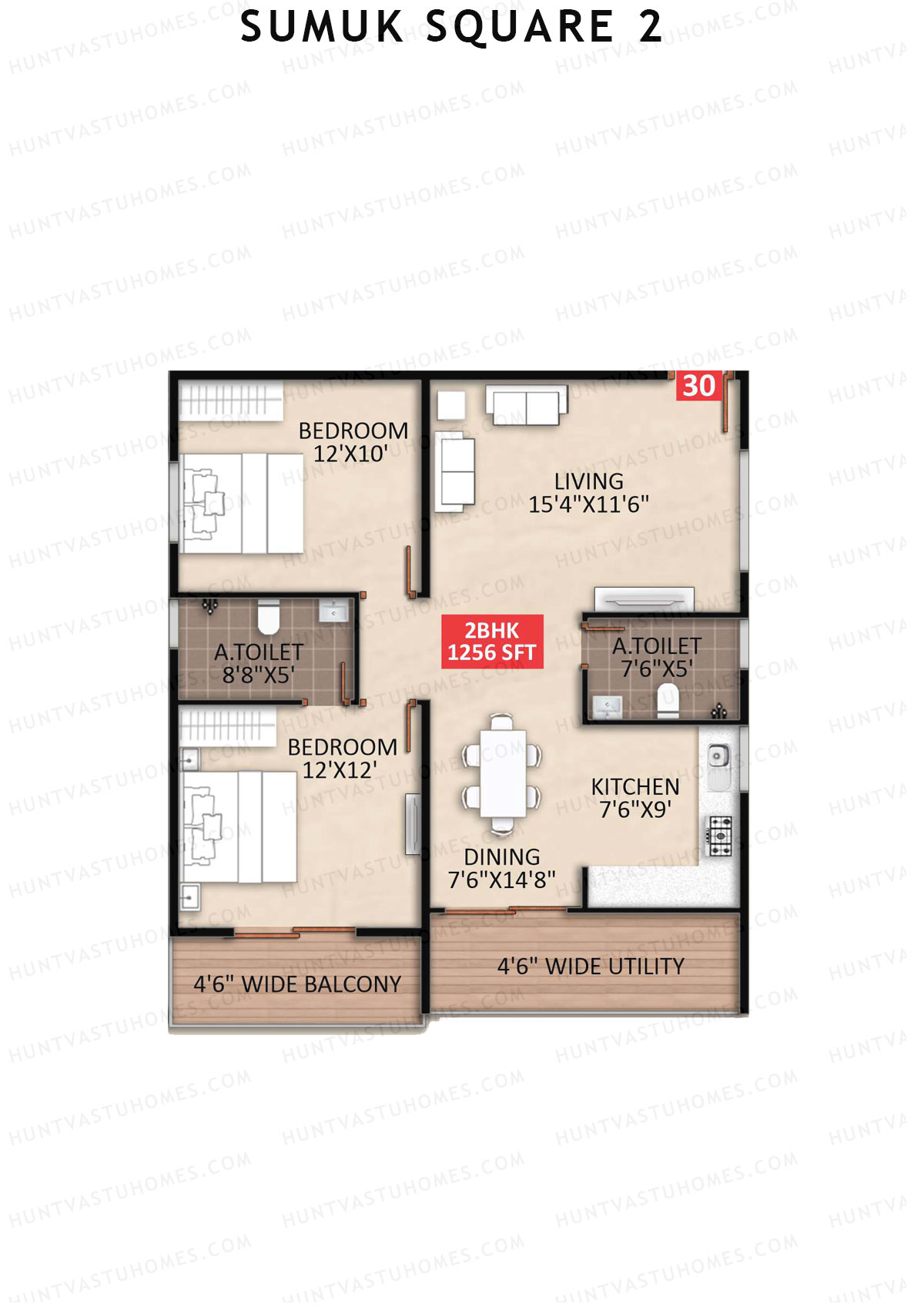 Sumuk Square 2 Block B Unit 30 Floor Plan