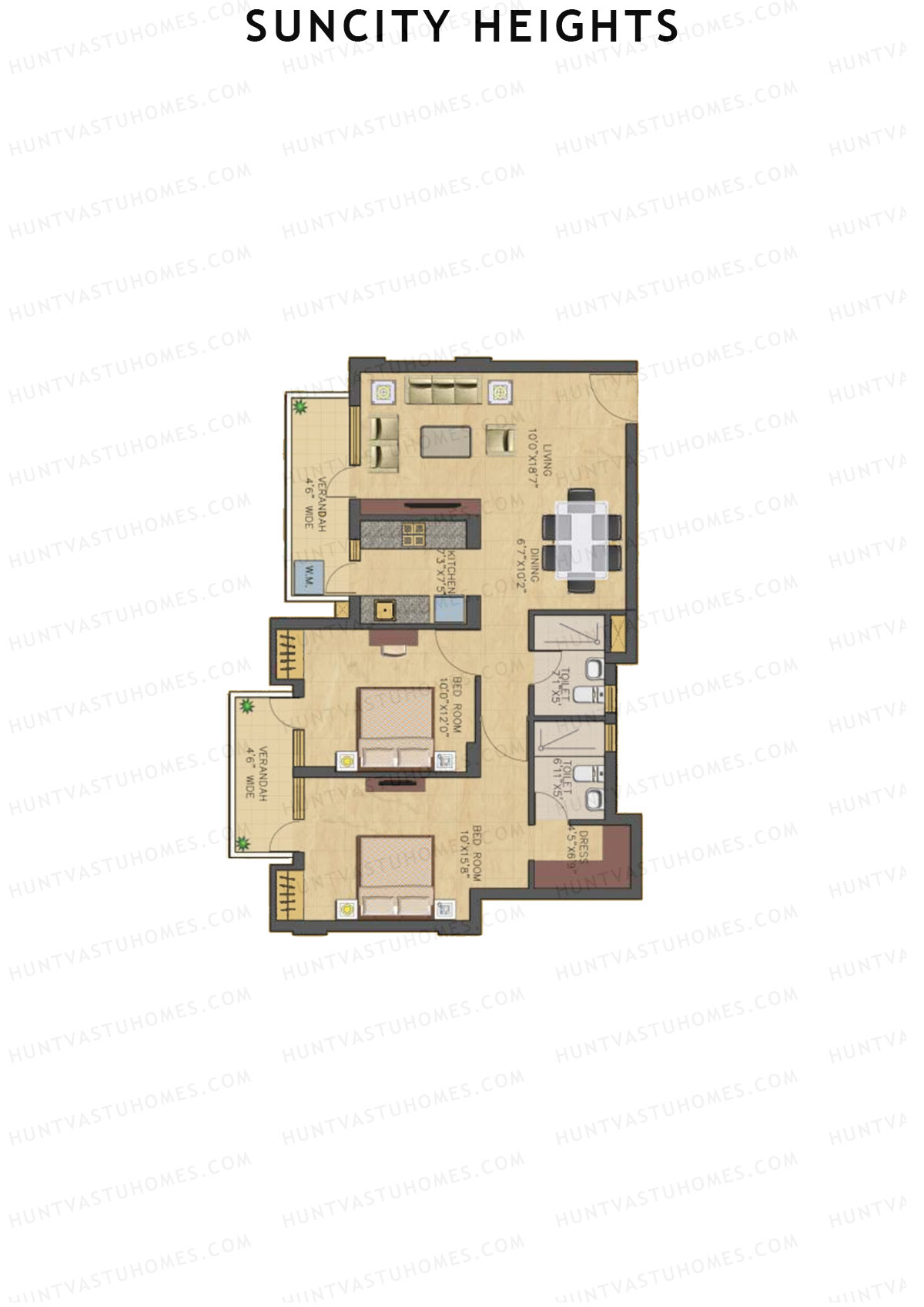 Suncity Heights Tower 10 Unit 1 Floor Plan