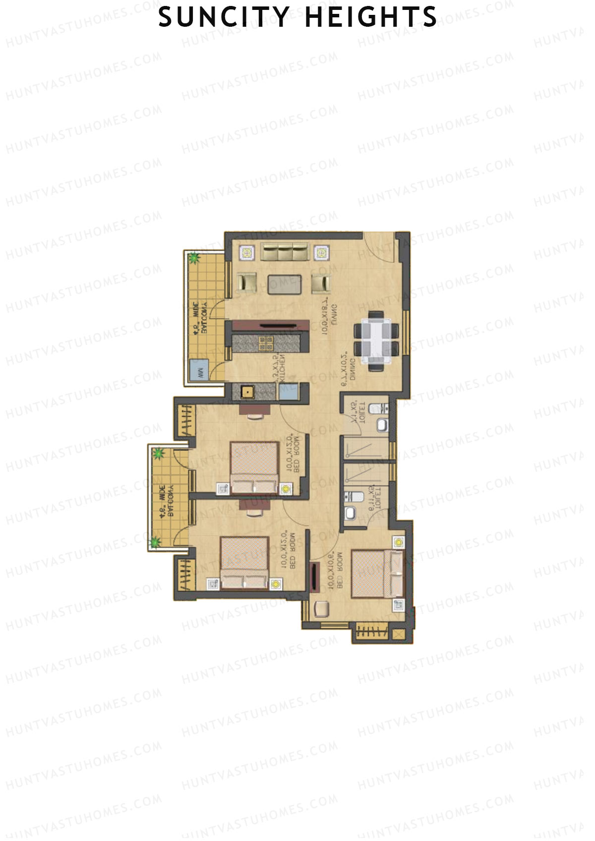 Suncity Heights Tower 10 Unit 5 Floor Plan