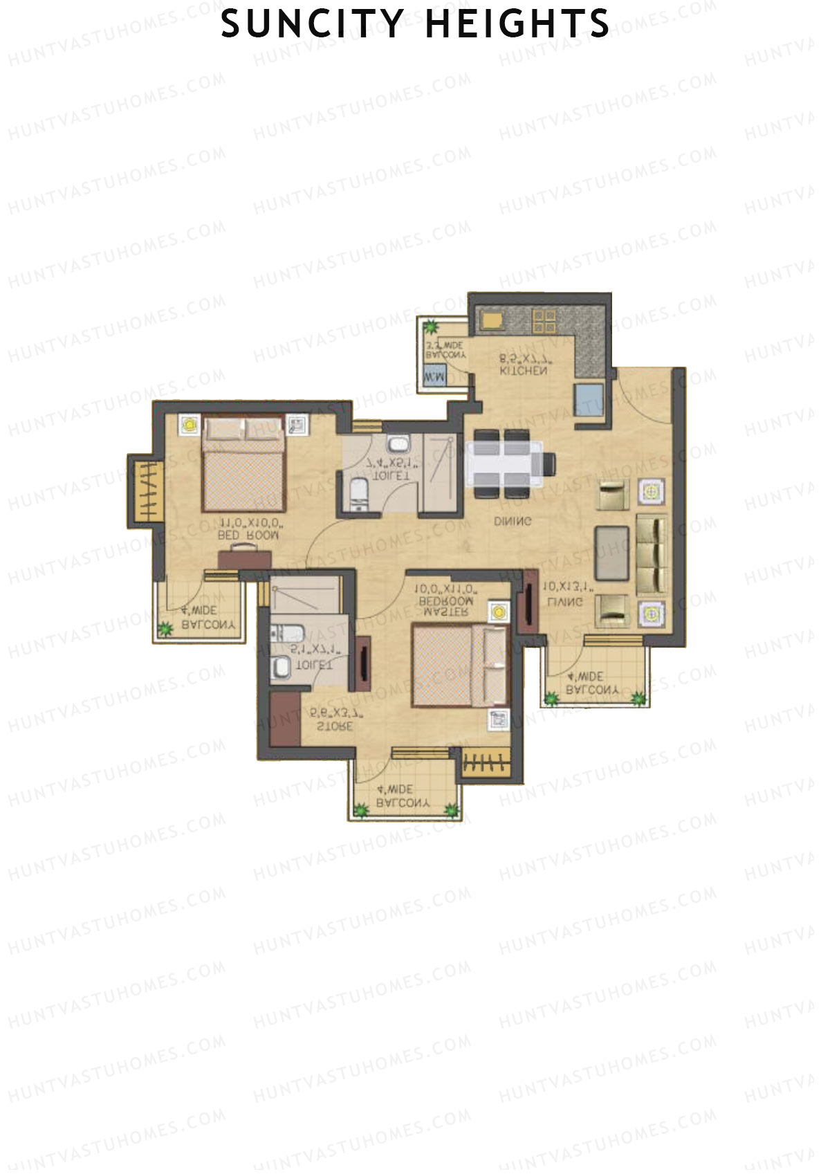 Suncity Heights Tower 11 Unit 5 Floor Plan
