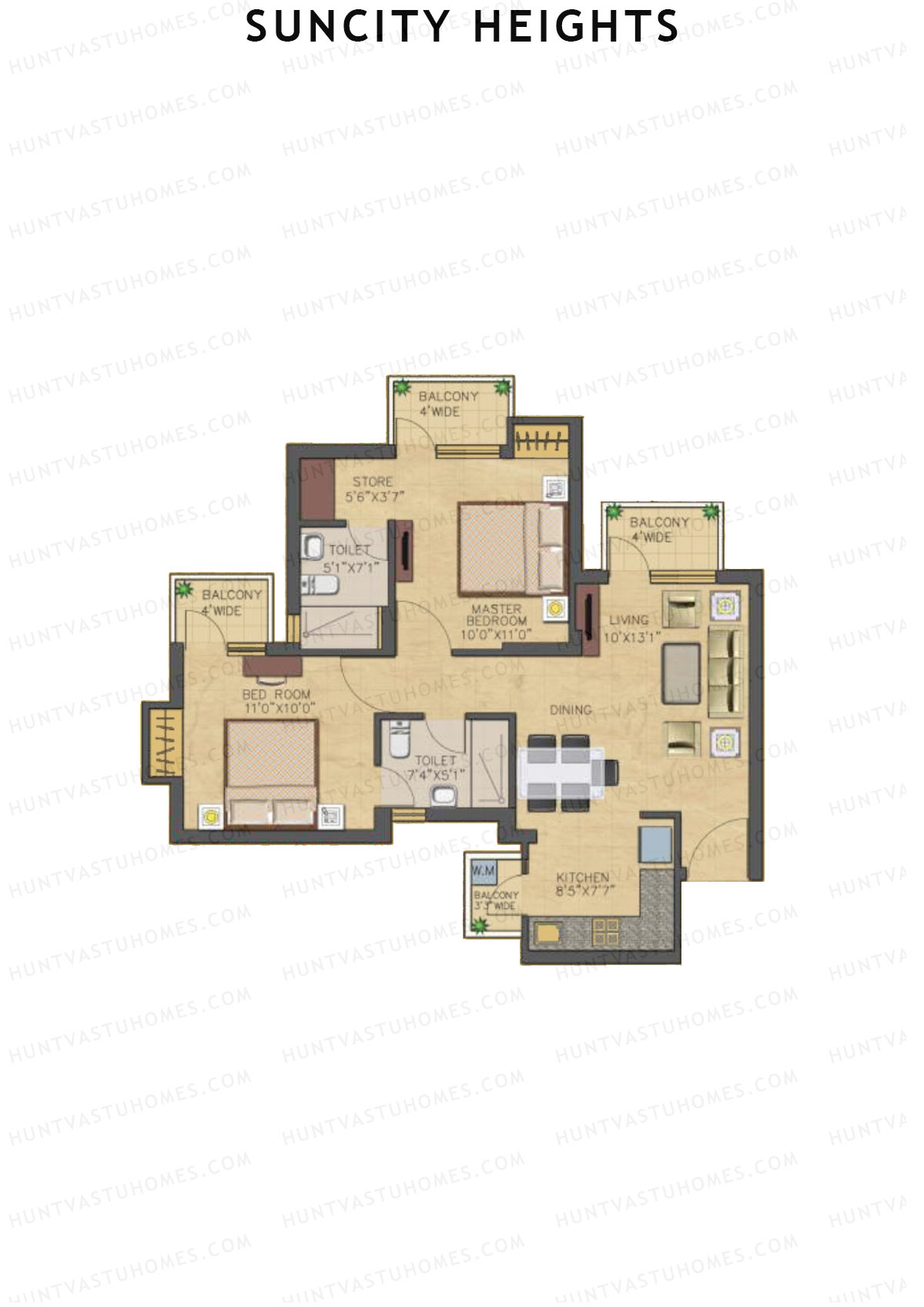 Suncity Heights Tower 11 Unit 7 Floor Plan