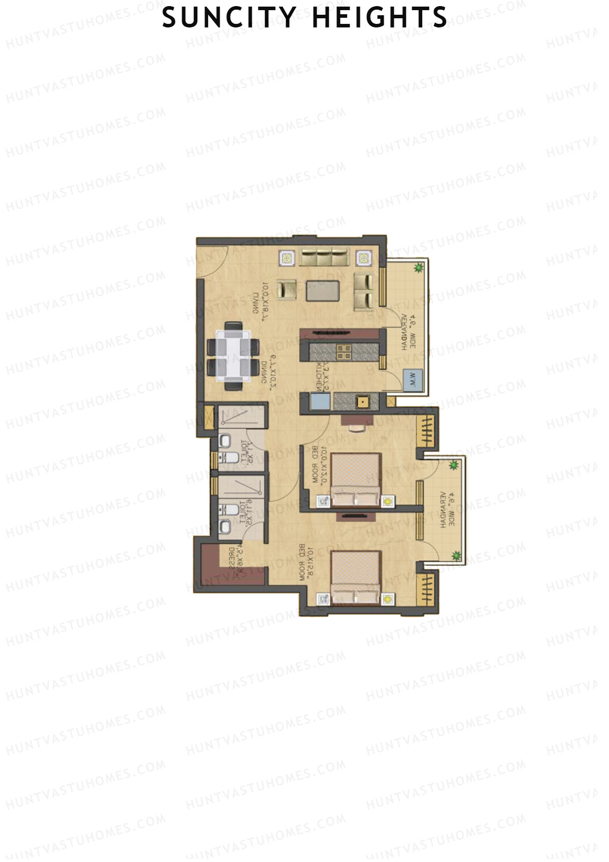 Suncity Heights Tower 12 Unit 6 Floor Plan