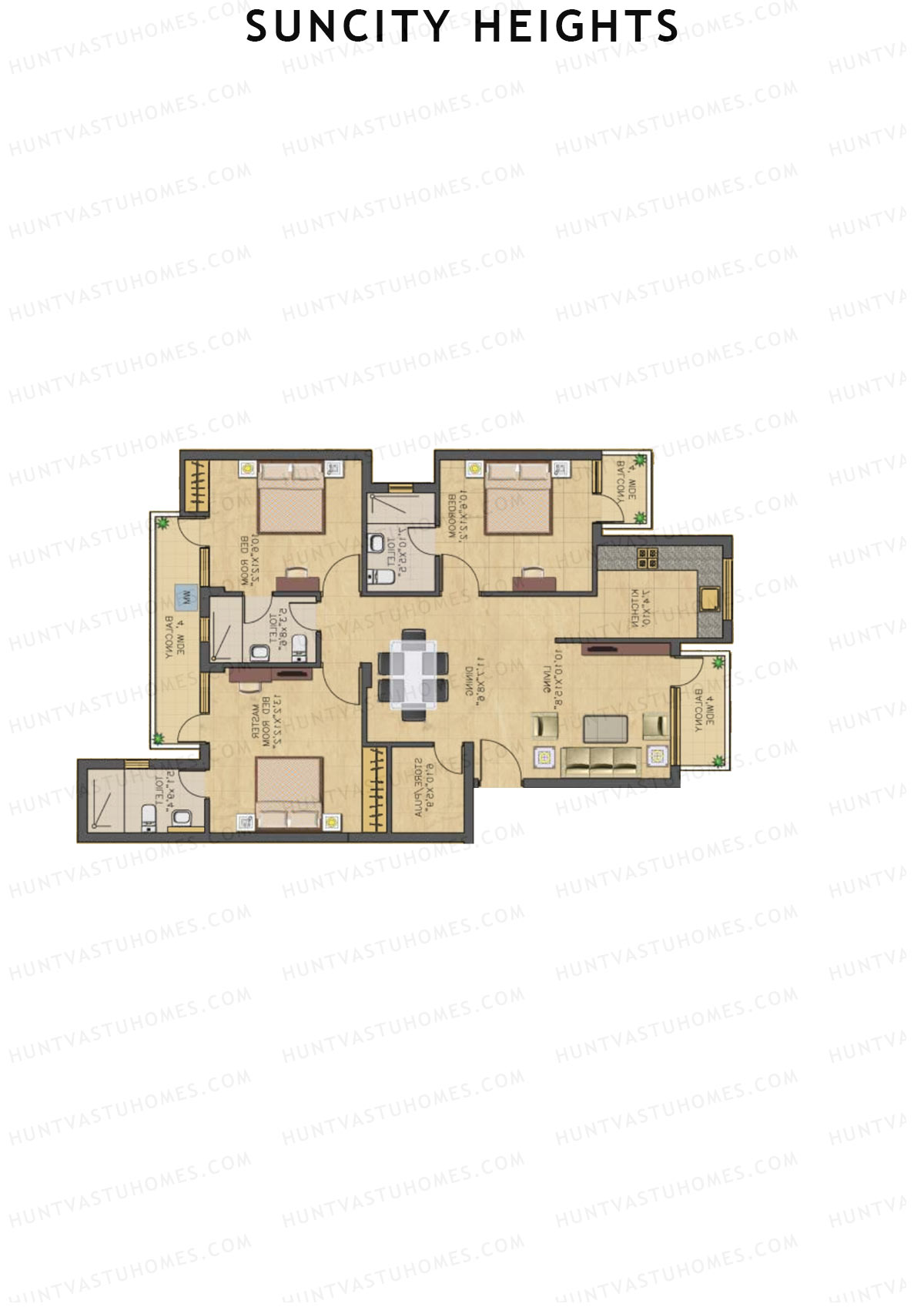 Suncity Heights Tower 14 F2 Unit 2 Floor Plan
