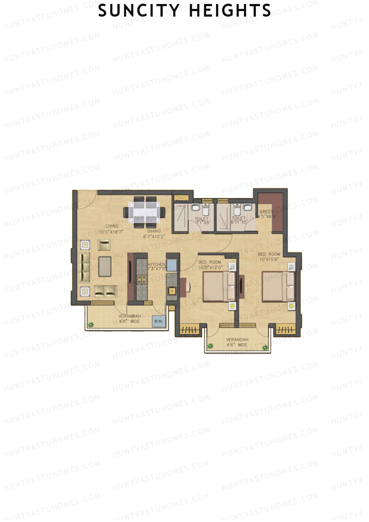 Suncity Heights Tower 1 Unit 1 Floor Plan