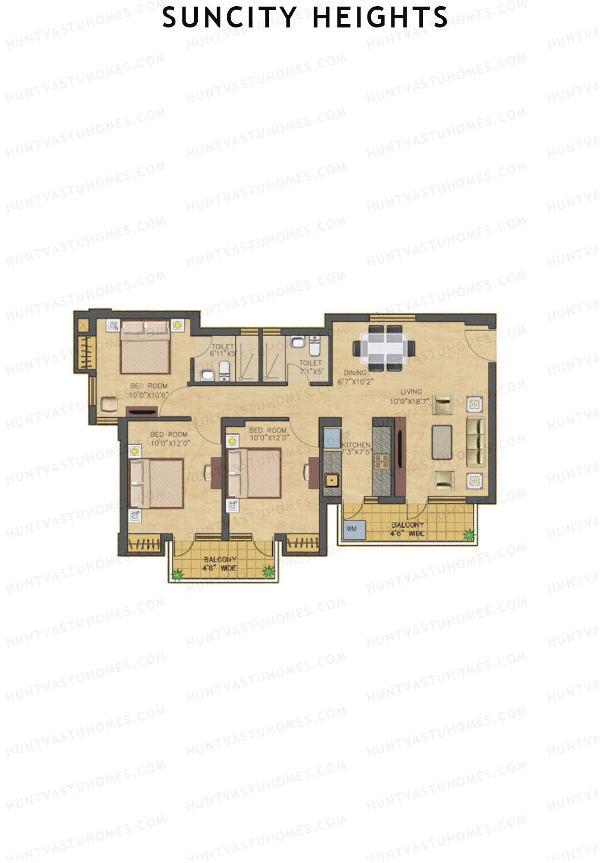 Suncity Heights Tower 1 Unit 2 Floor Plan