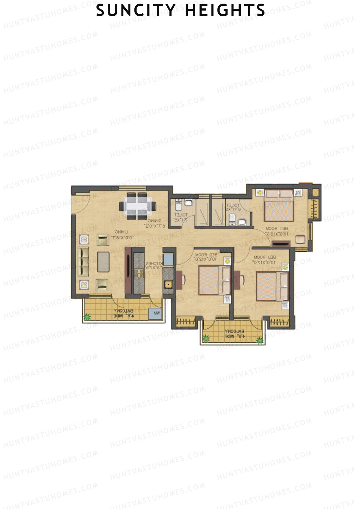 Suncity Heights Tower 1 Unit 5 Floor Plan