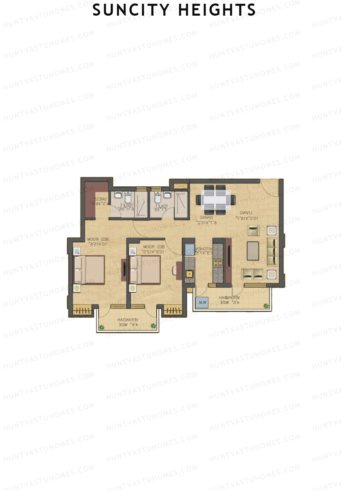 Suncity Heights Tower 1 Unit 6 Floor Plan
