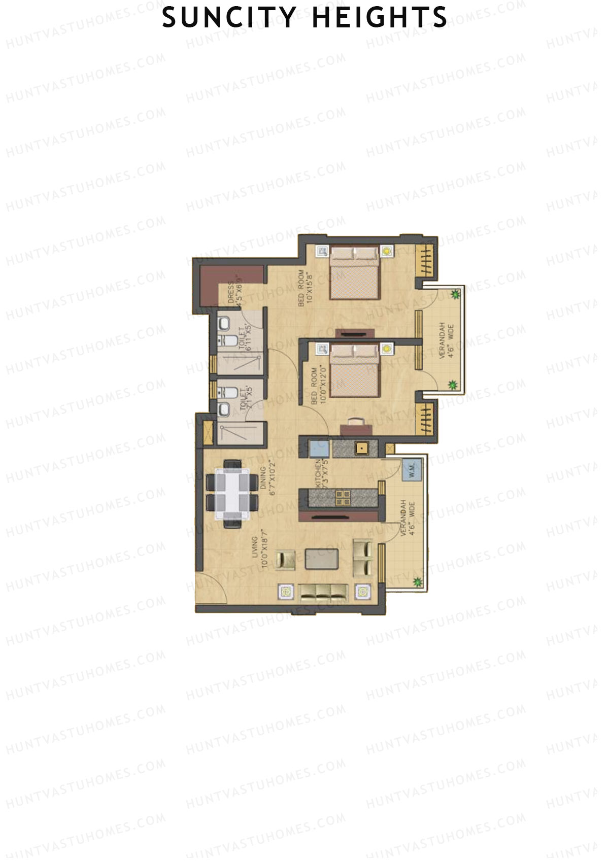 Suncity Heights Tower 3 Unit 1 Floor Plan