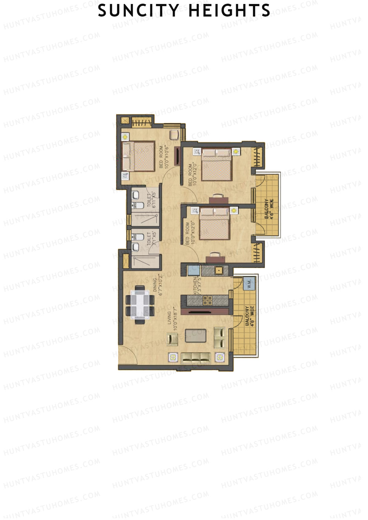 Suncity Heights Tower 3 Unit 1 Floor Plan
