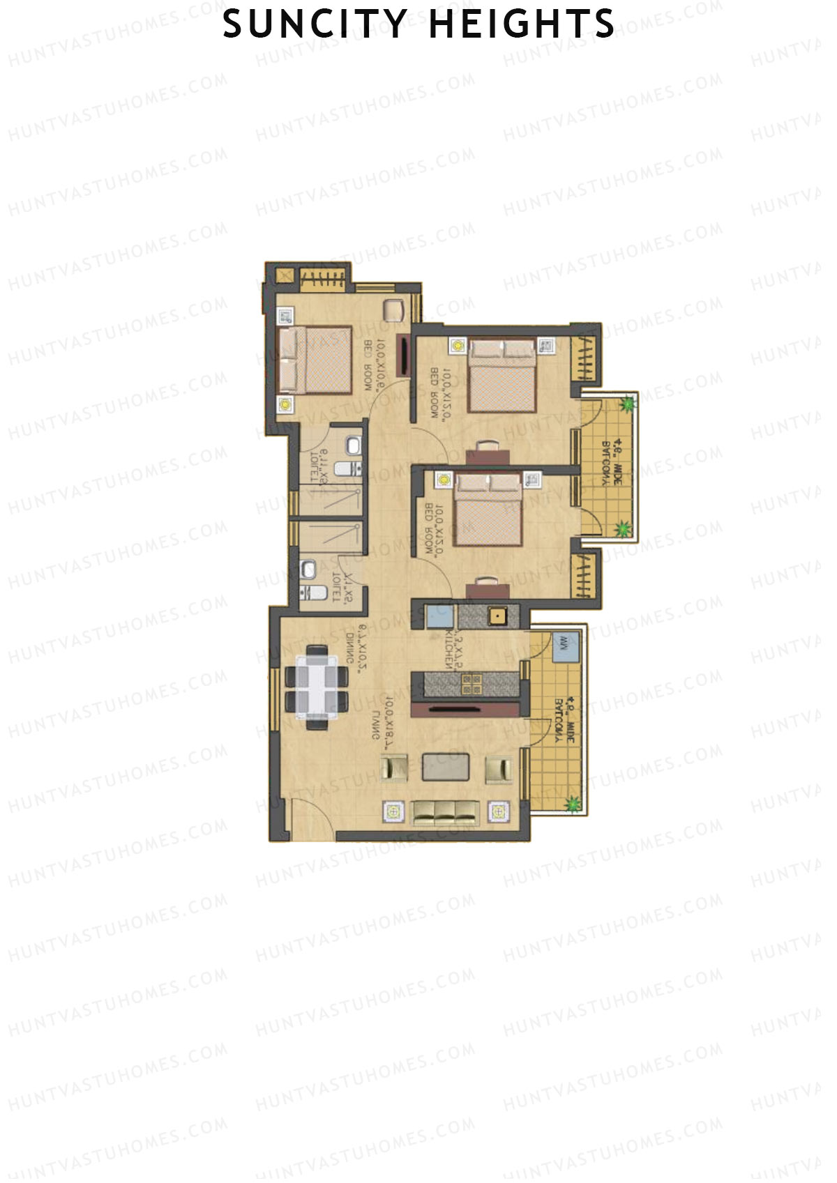 Suncity Heights Tower 3 Unit 5 Floor Plan