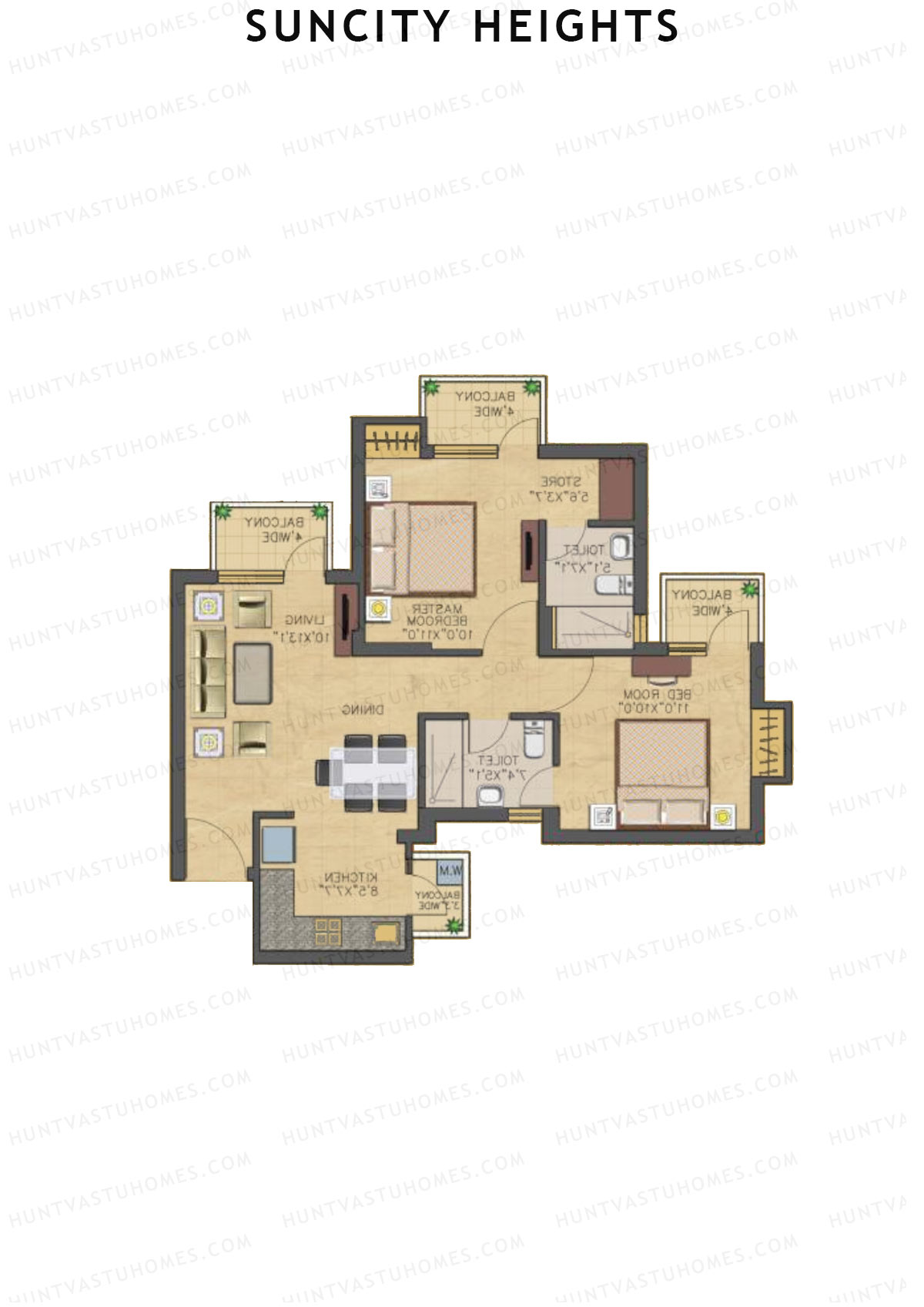 Suncity Heights Tower 4 Unit 8 Floor Plan