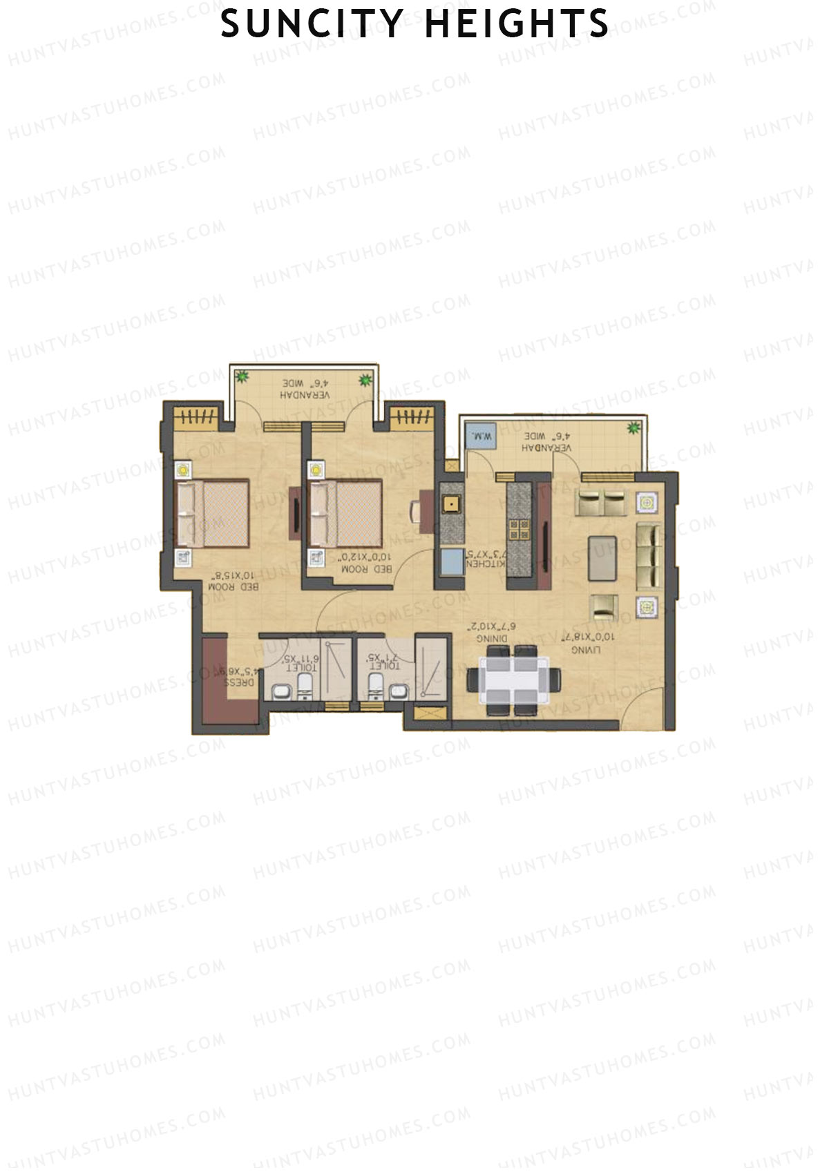 Suncity Heights Tower 5 Unit 1 Floor Plan