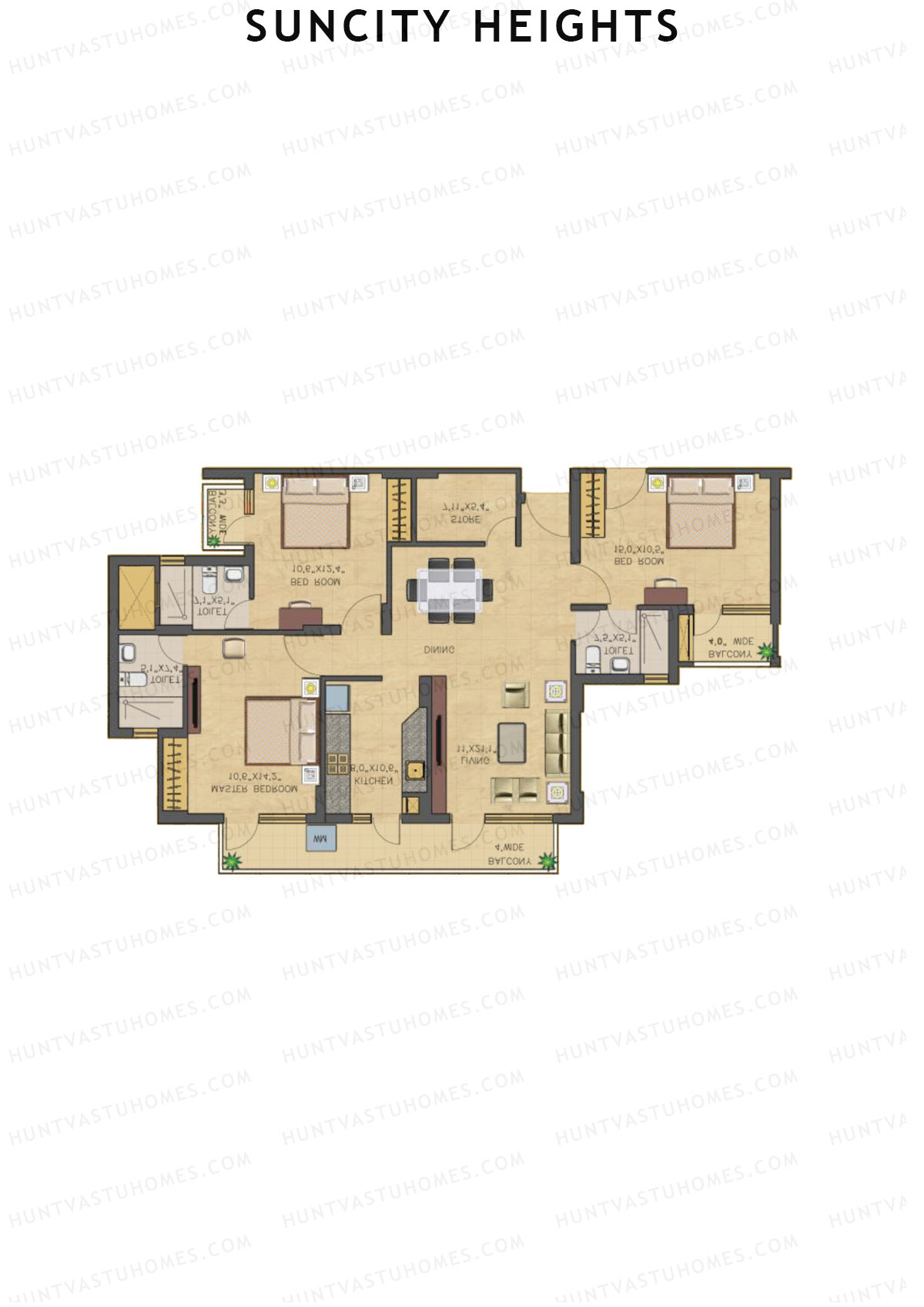 Suncity Heights Tower 5 Unit 4 Floor Plan