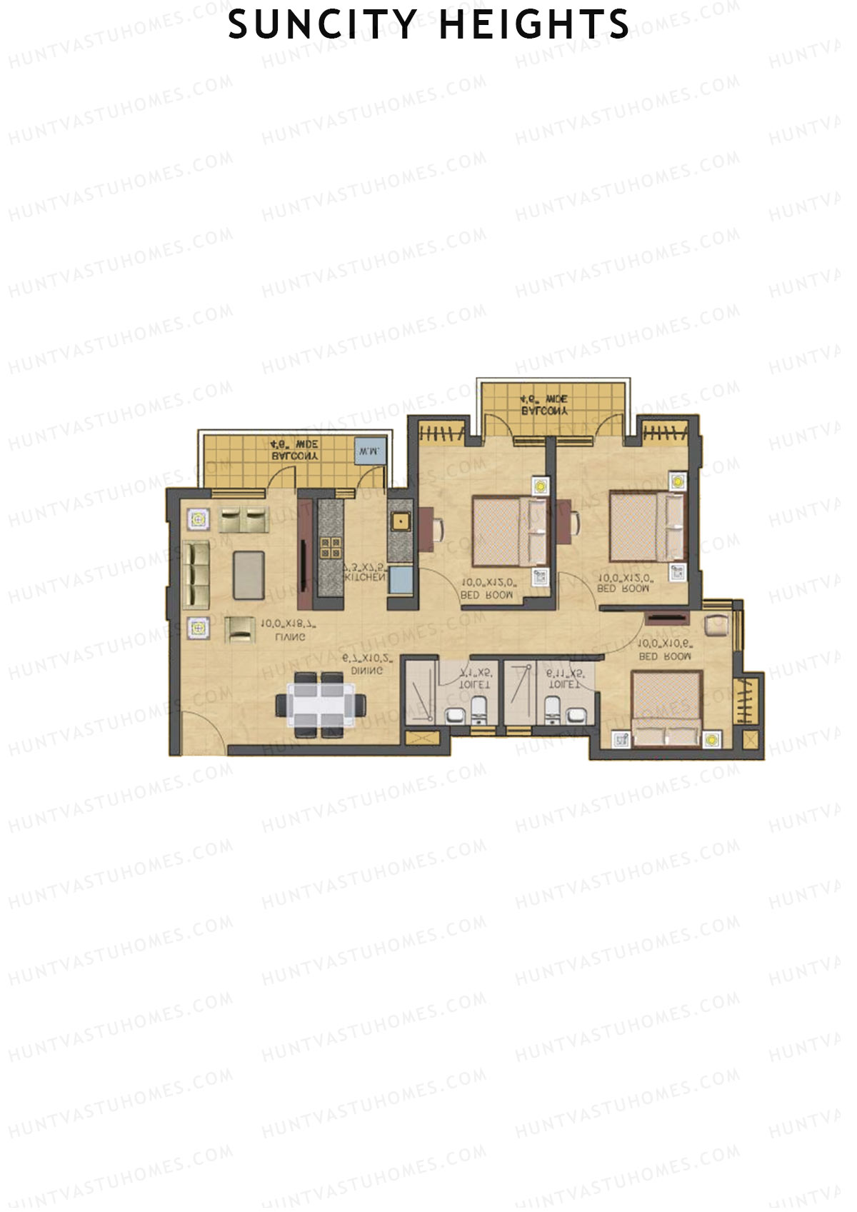 Suncity Heights Tower 7 Unit 6 Floor Plan