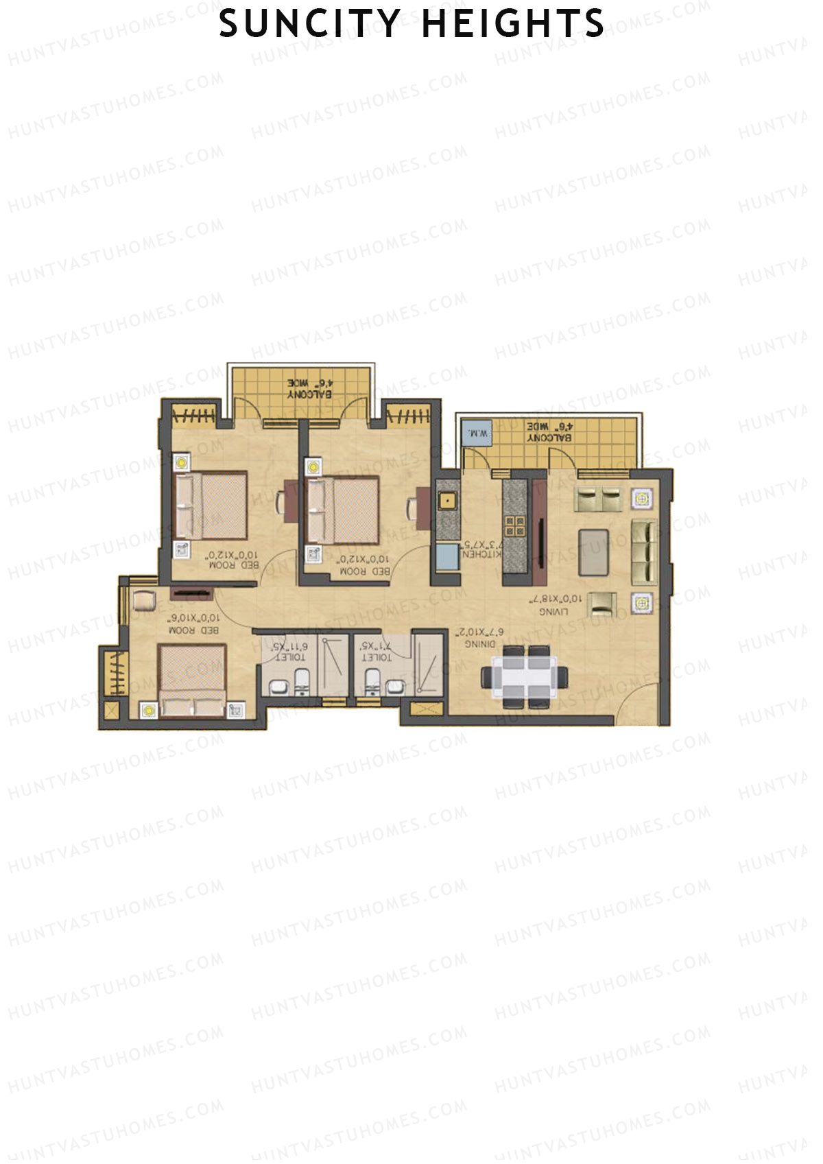 Suncity Heights Tower 8 Unit 1 Floor Plan