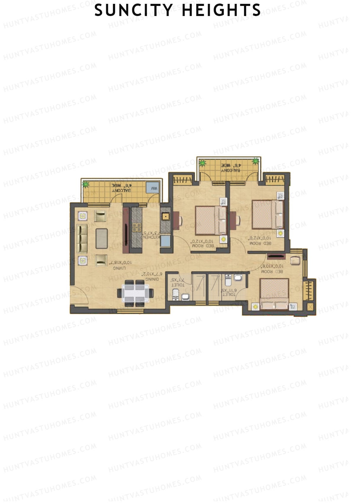 Suncity Heights Tower 8 Unit 2 Floor Plan