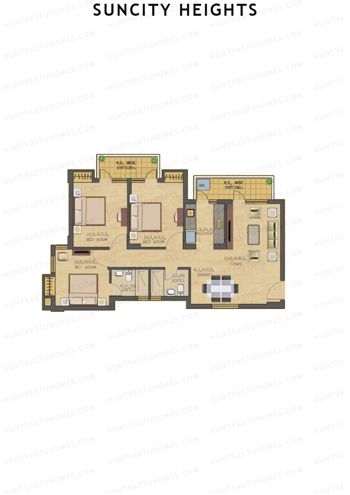Suncity Heights Tower 8 Unit 5 Floor Plan