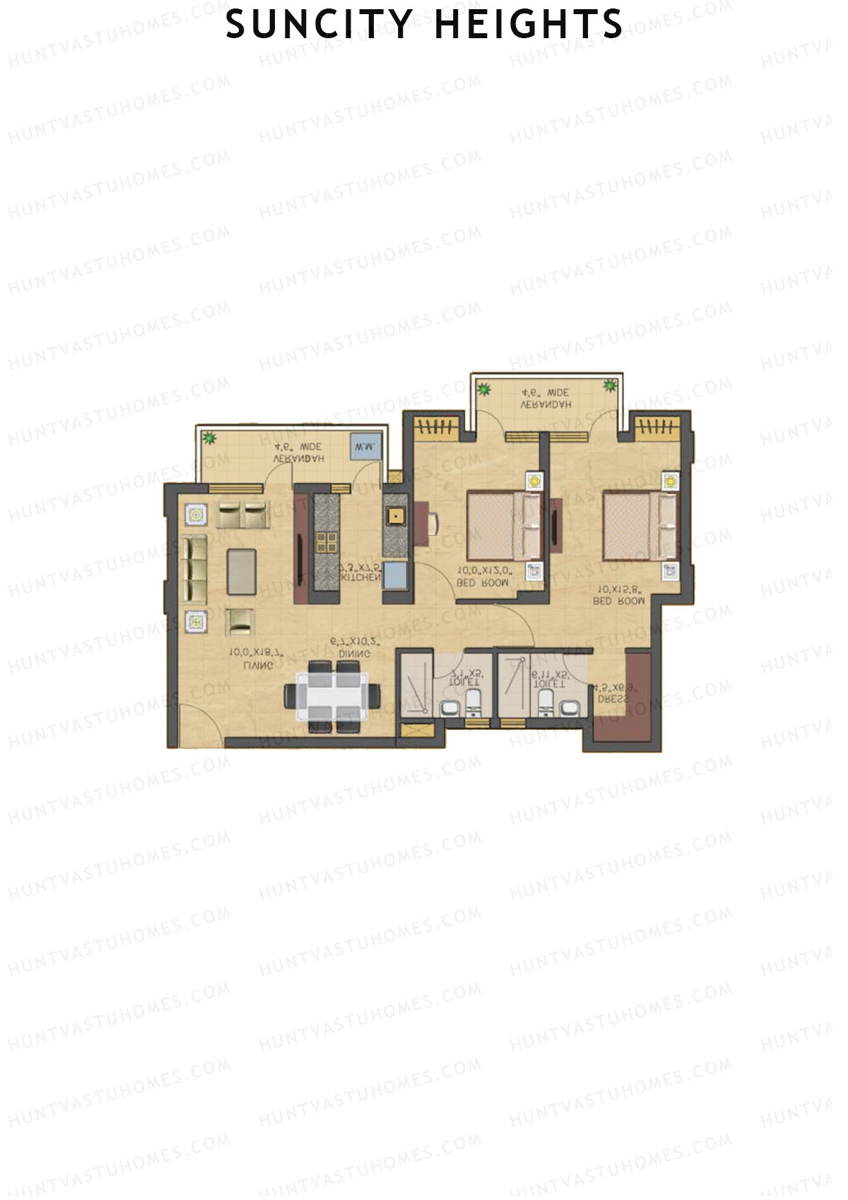 Suncity Heights Tower 8 Unit 6 Floor Plan