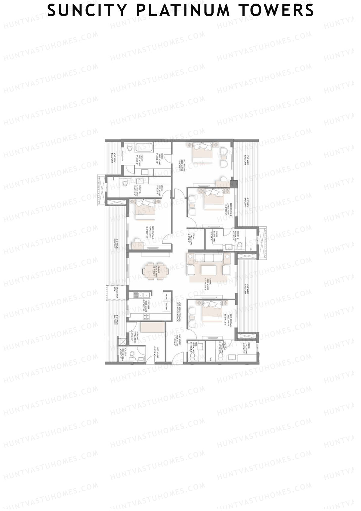 Suncity Platinum Towers Tower C Unit 2 Floor Plan