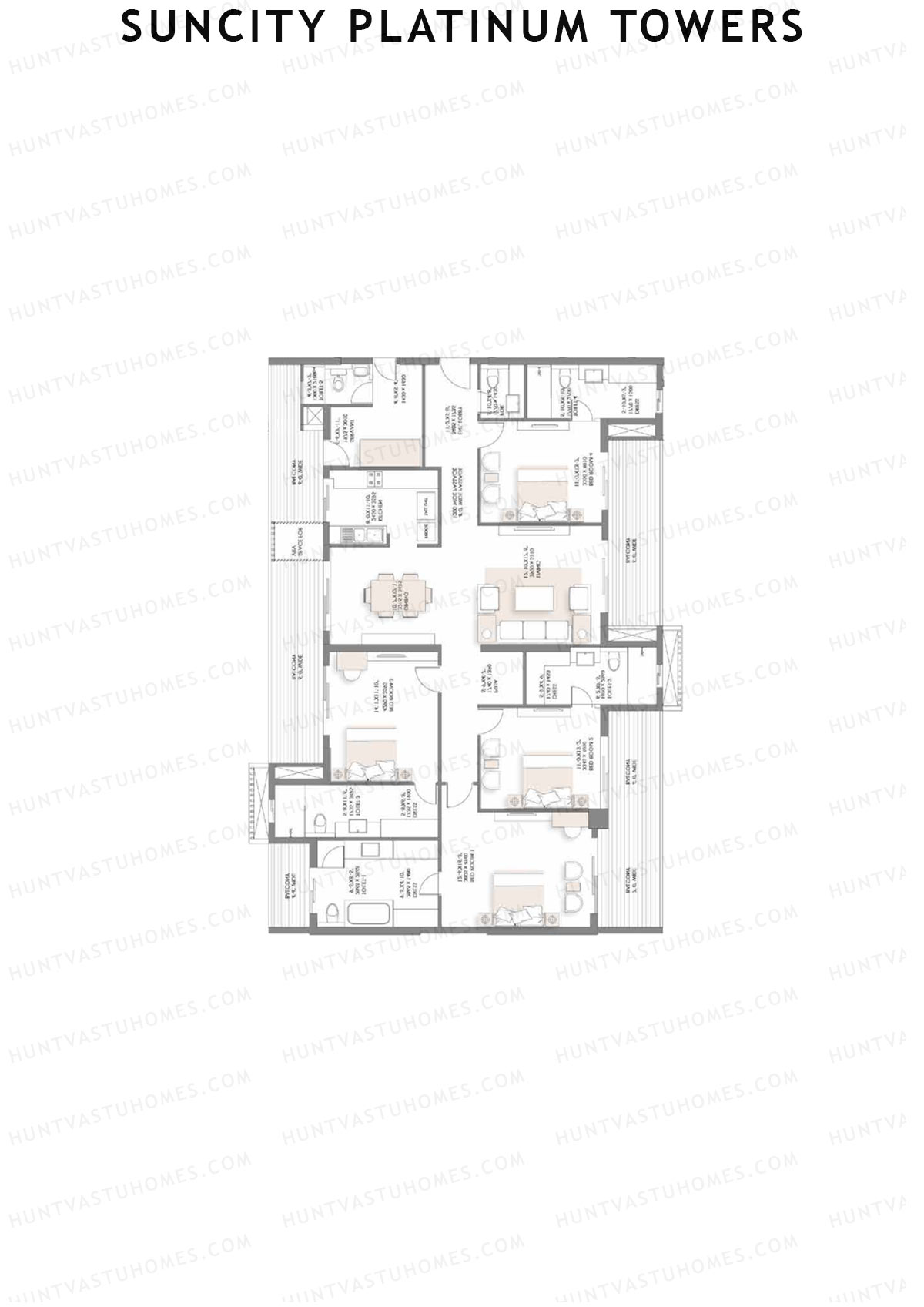 Suncity Platinum Towers Tower D Unit 2 Floor Plan