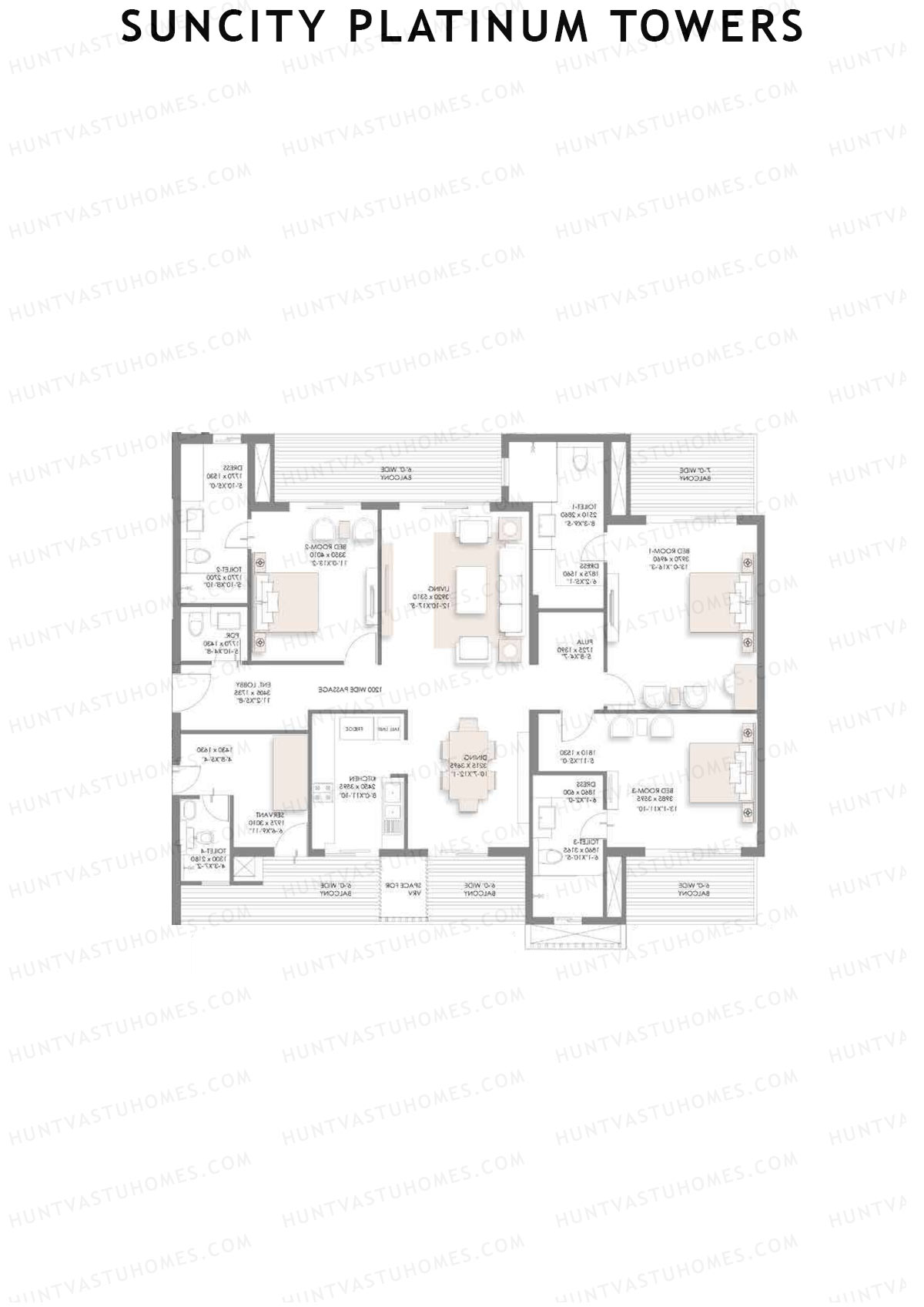 Suncity Platinum Towers Tower E Unit 2 Floor Plan