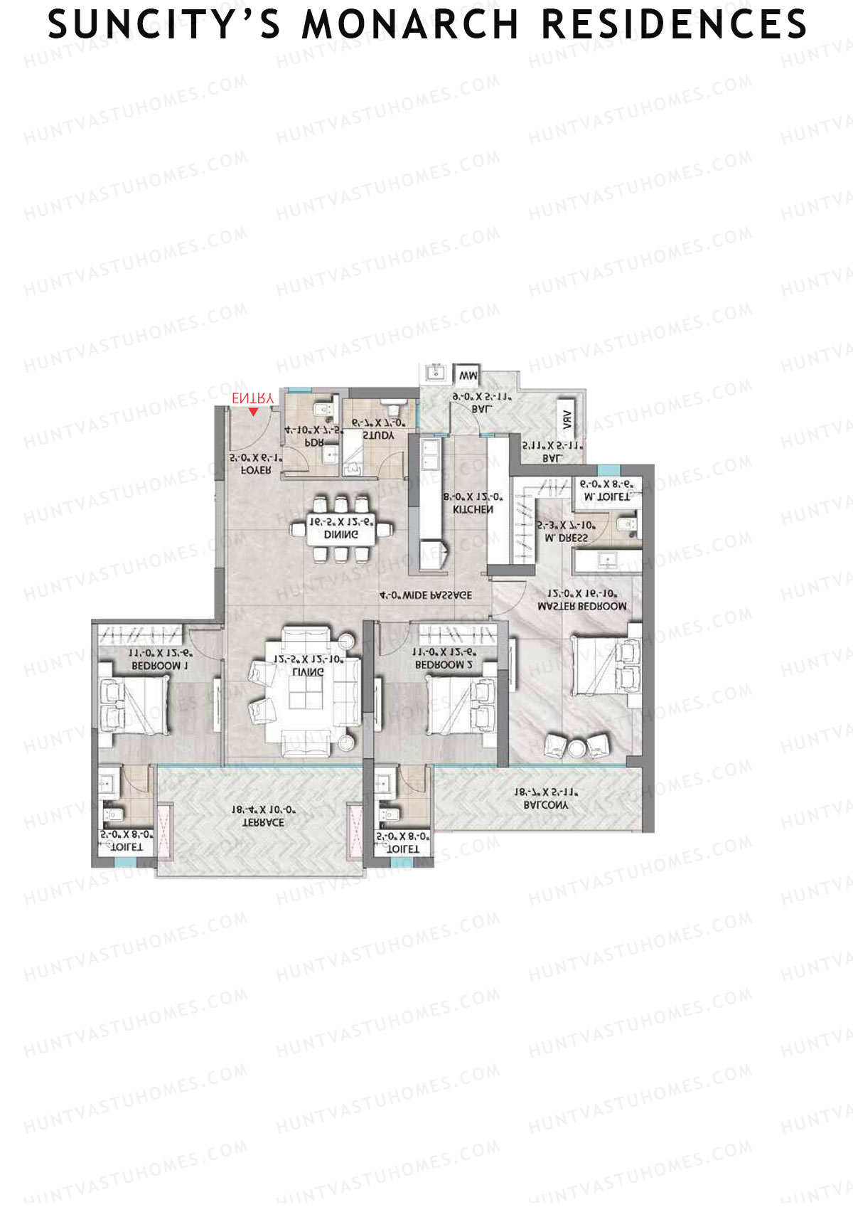 Suncitys Monarch Residences Altair Unit 2 Floor Plan