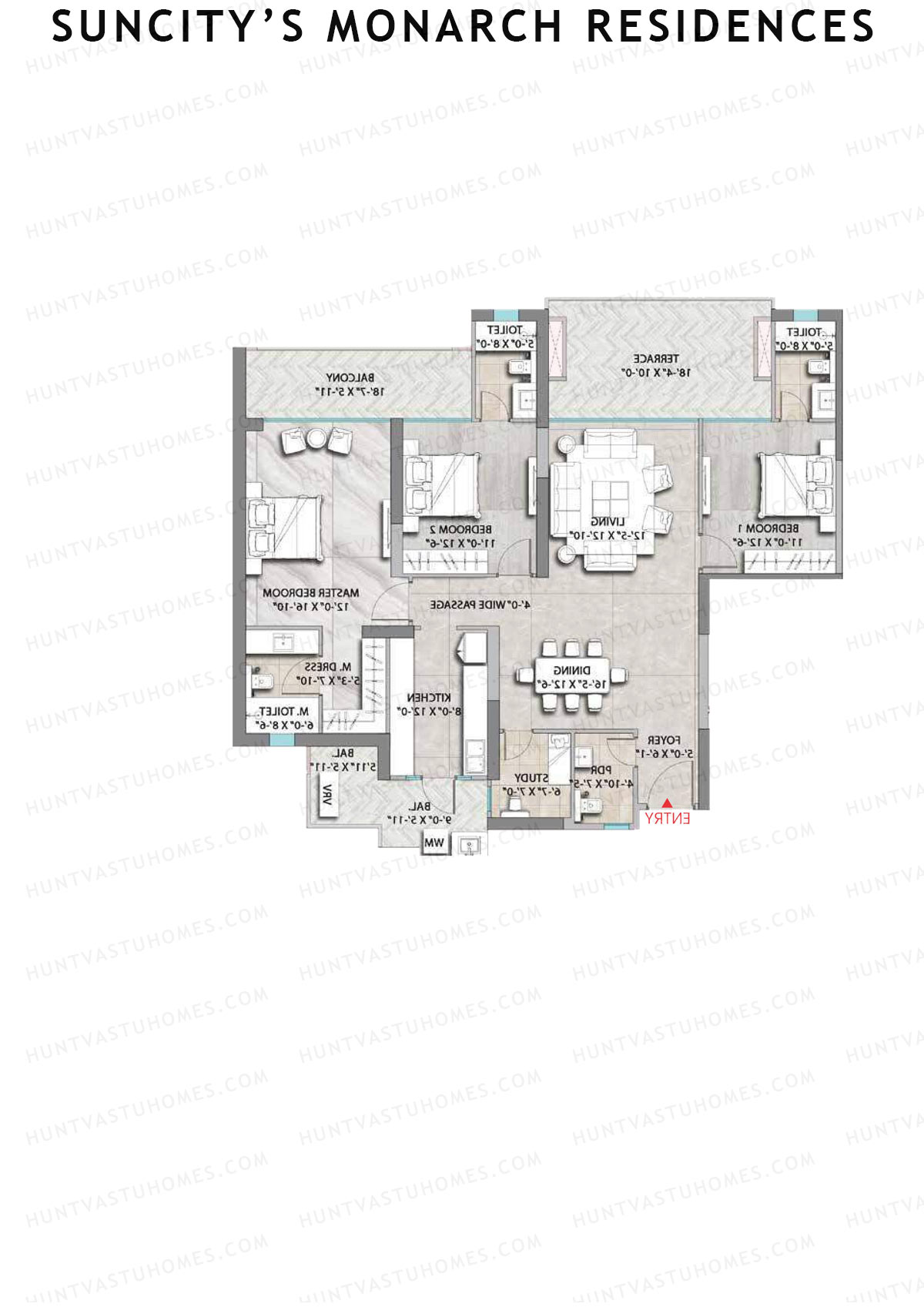 Suncitys Monarch Residences Altair Unit 4 Floor Plan